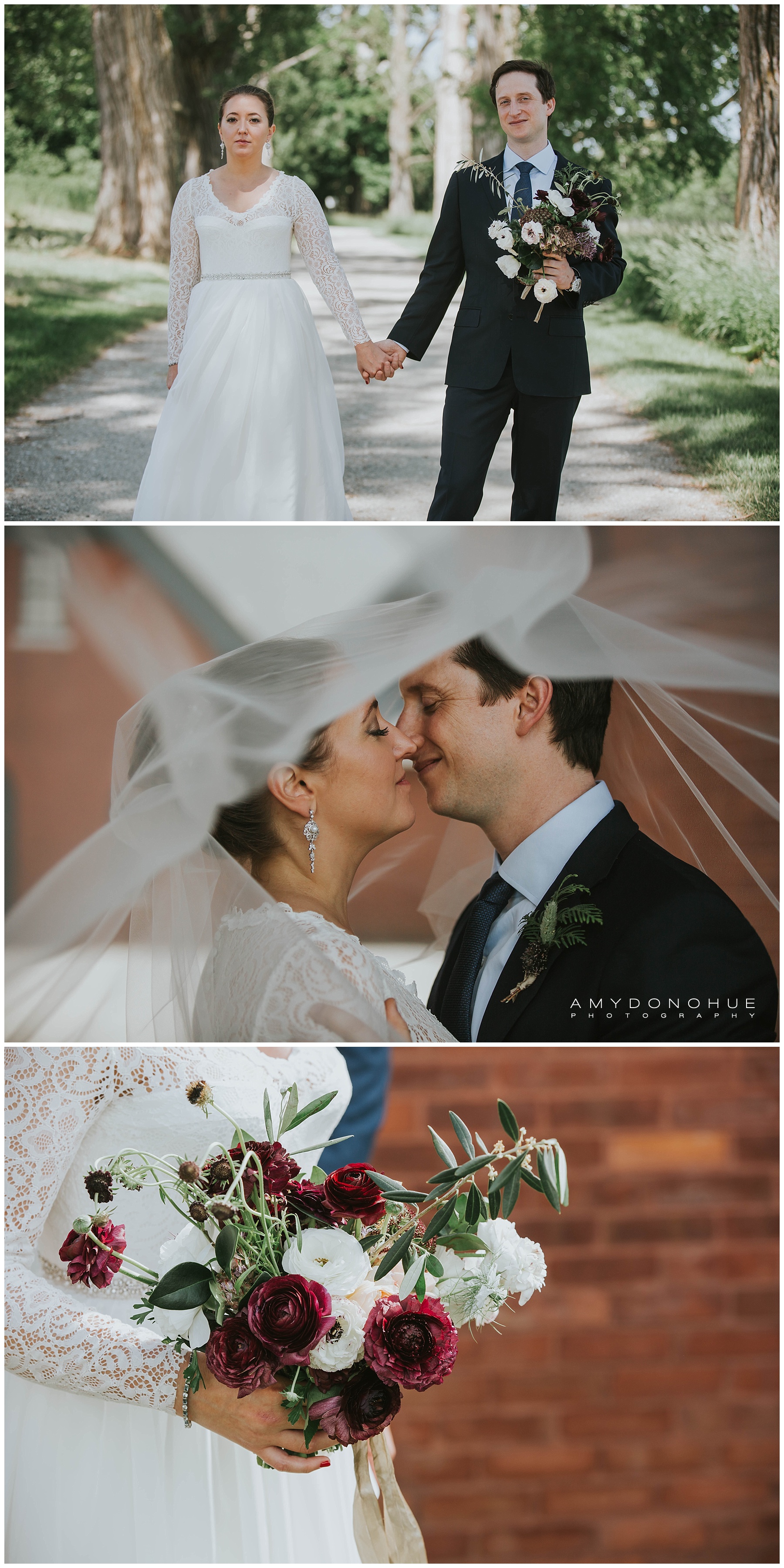 Bride and Groom Formal Portraits florals by Nectar and Root