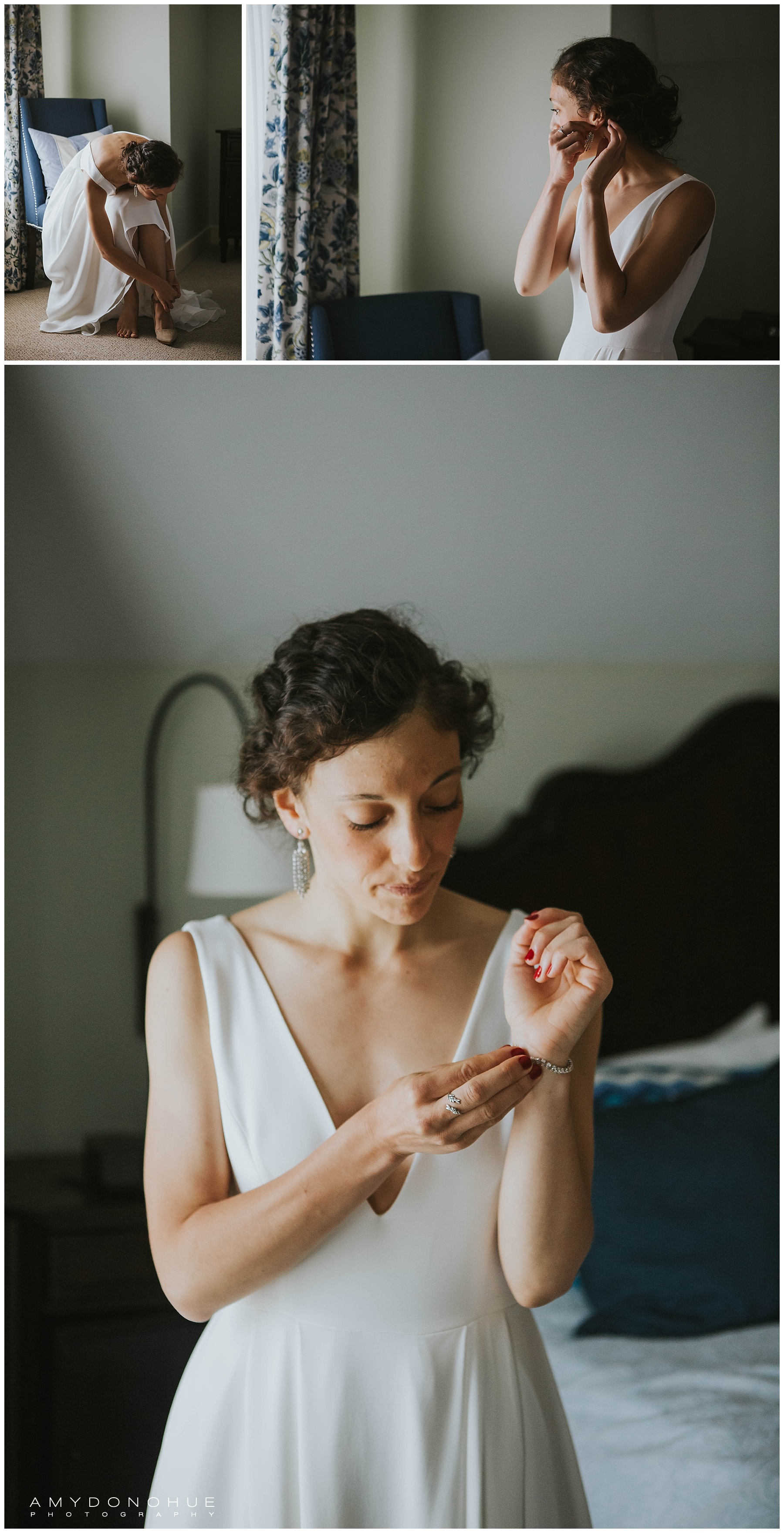 Bride getting ready. © Amy Donohue Photography
