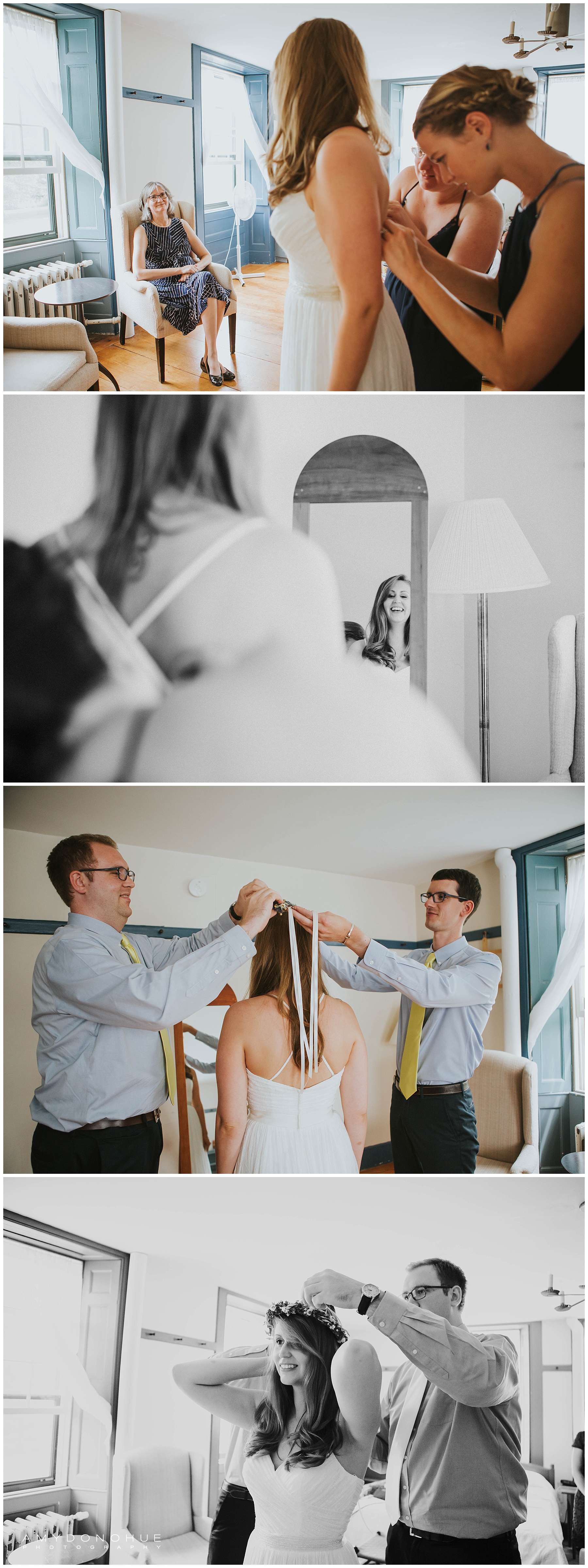 Bridal Getting Ready Photos © Amy Donohue Photography | New Hampshire Wedding Photographer | Enfield Shaker Museum