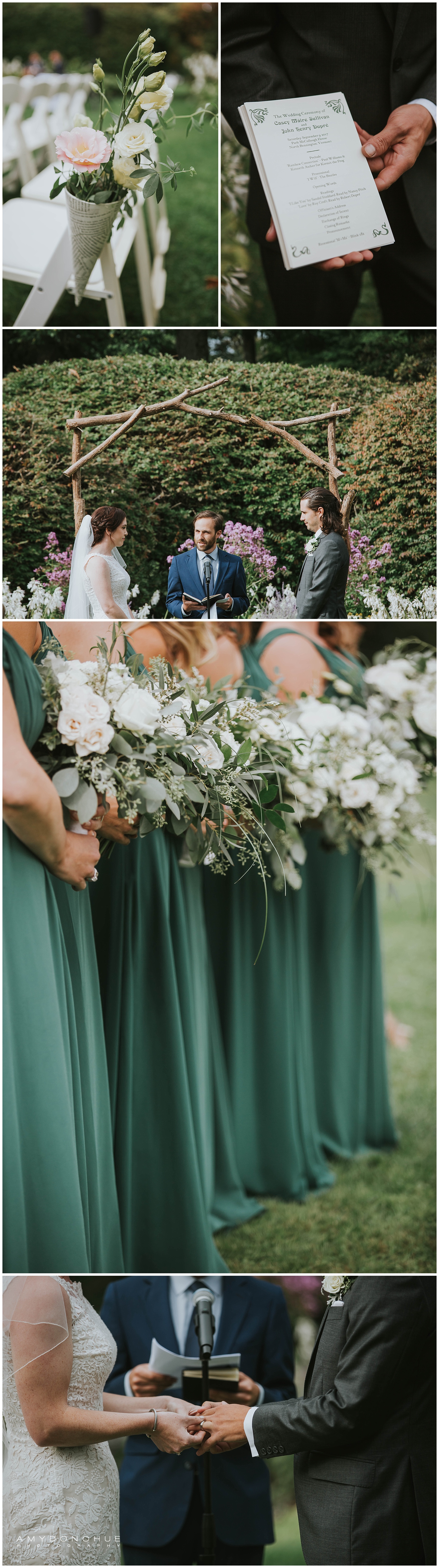 Wedding Ceremony Vermont Wedding Photographer © Amy Donohue Photography
