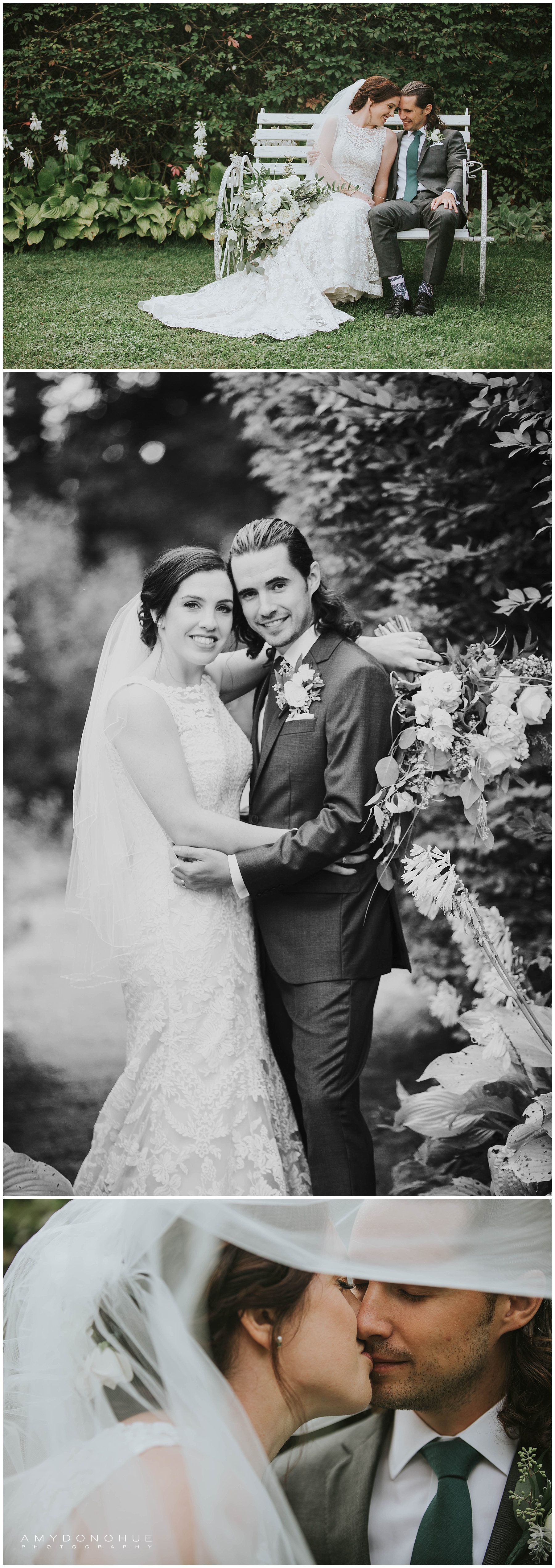 Just Married Portraits Vermont Wedding Photographer © Amy Donohue Photography