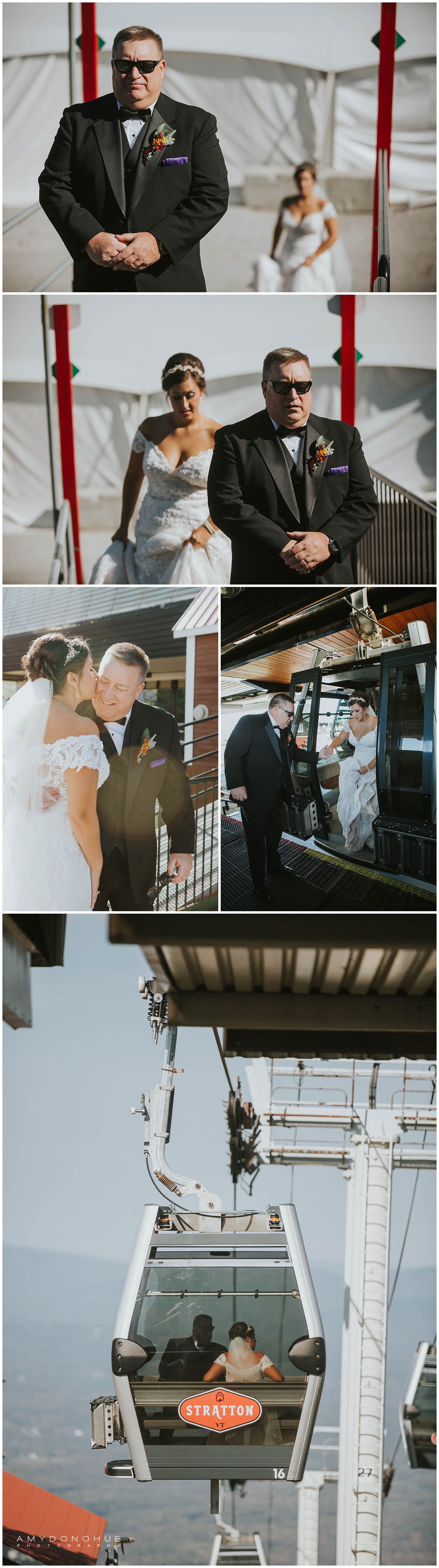Father-Daughter First Look| Vermont Wedding Photographer ©Amy Donohue Photography