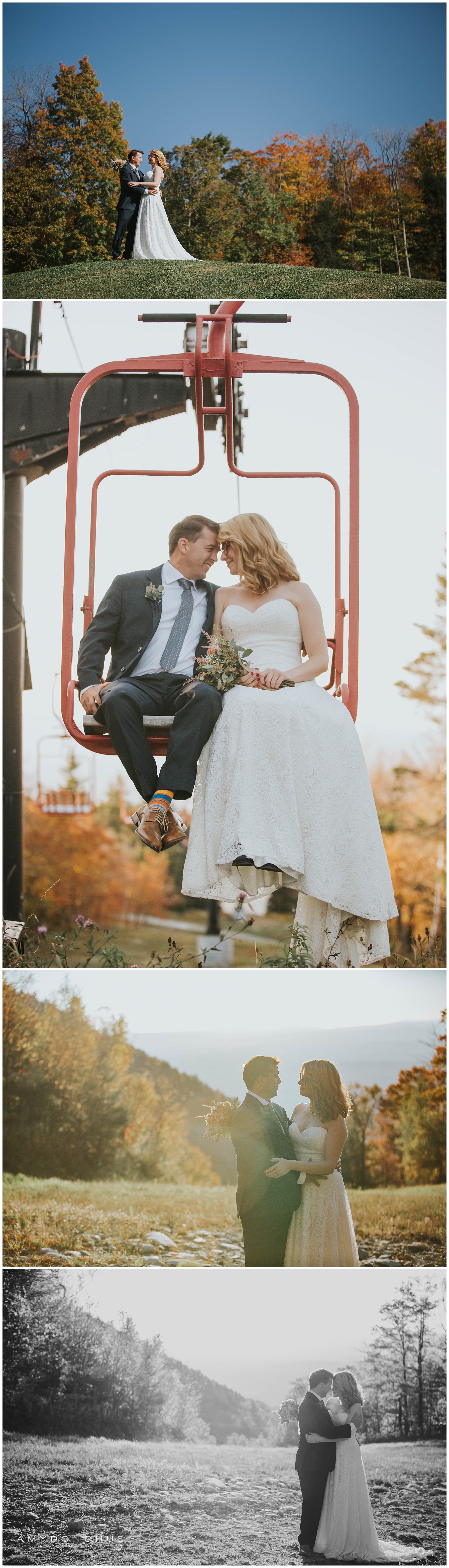 Just Married Portraits | Vermont Wedding Photographer | © Amy Donohue Photography