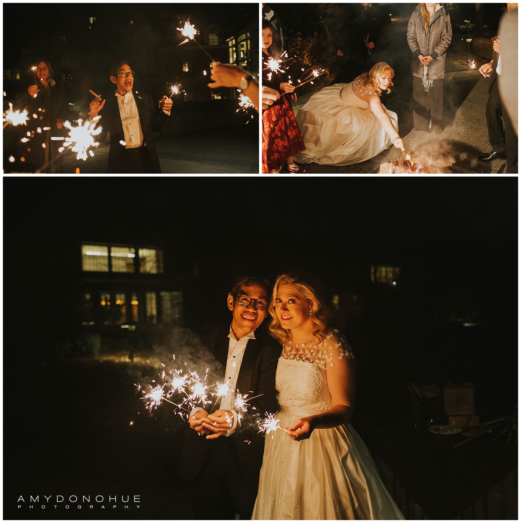 Wedding Sparklers | Vermont Wedding Photographer