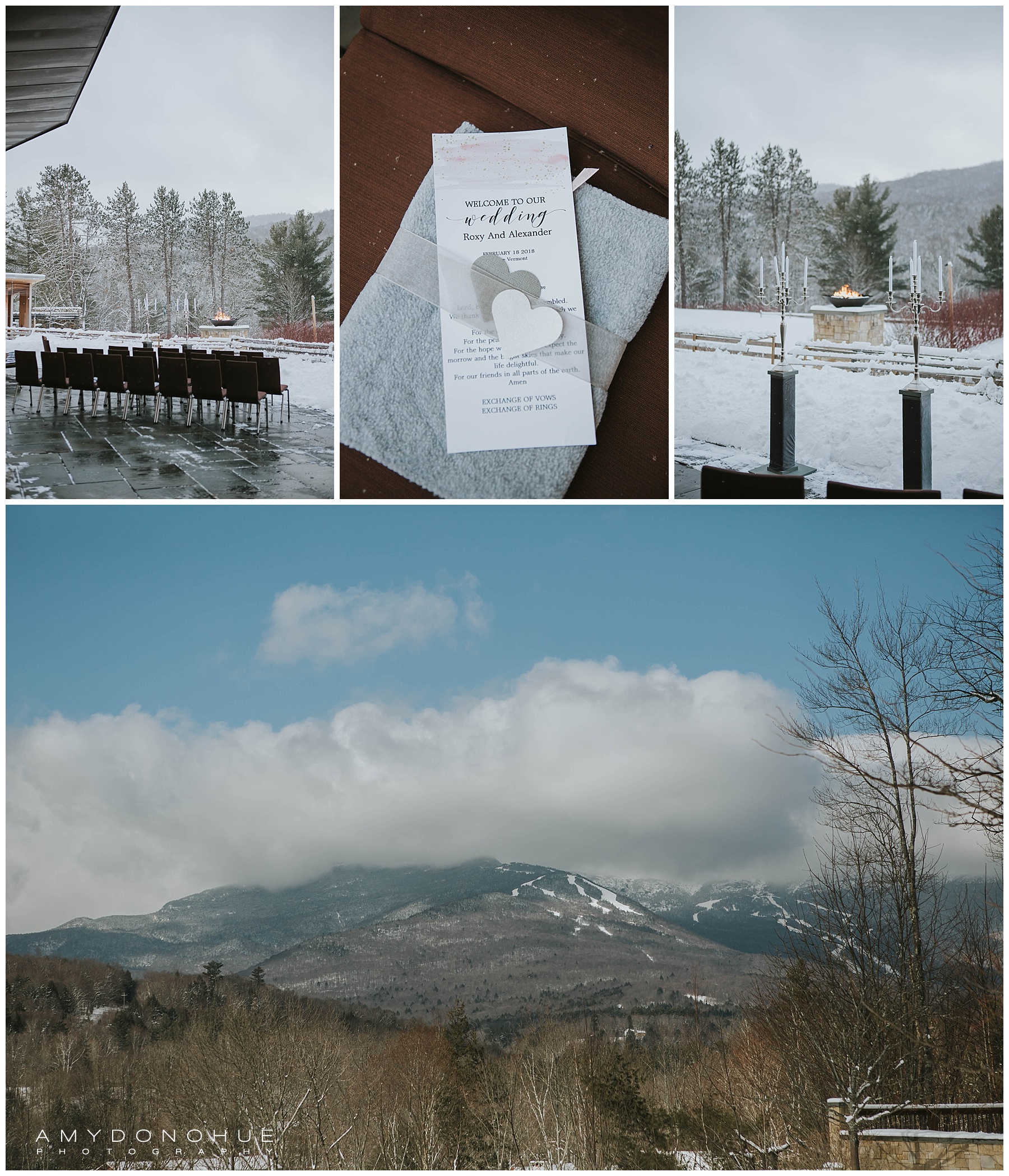 Mountain View Ceremony | Vermont Wedding Photographer | © Amy Donohue Photography