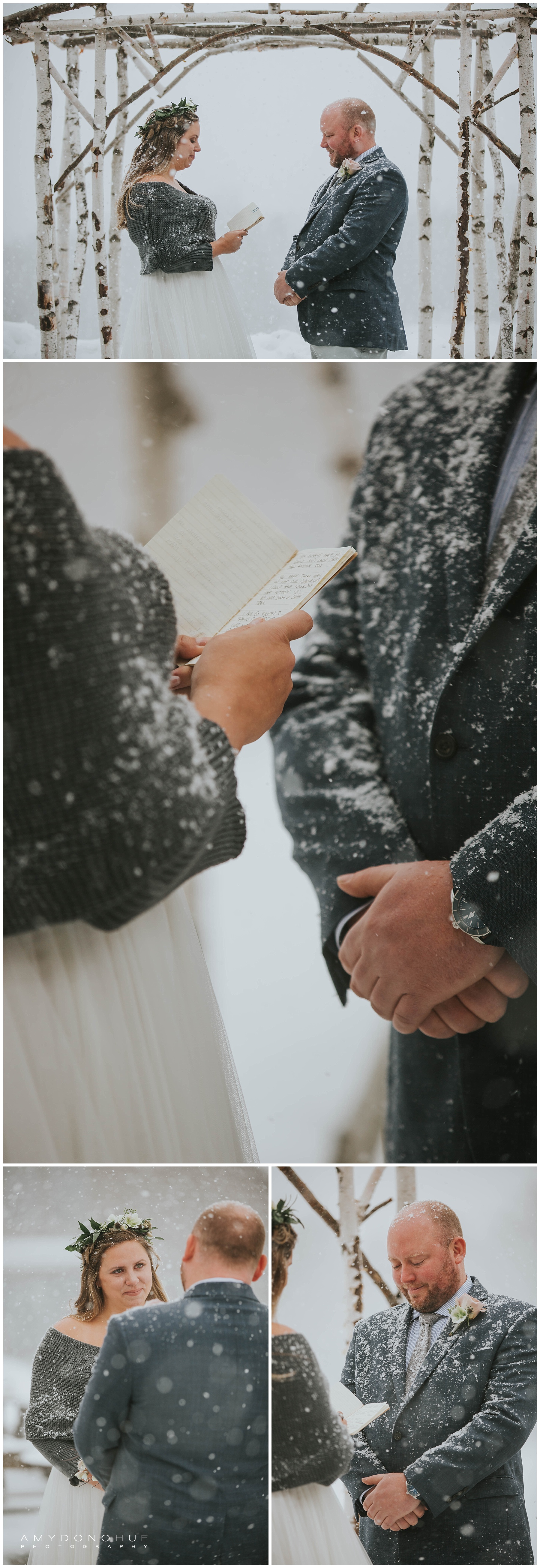 Intimate Winter Elopement | Vermont Wedding Photographer | © Amy Donohue Photography