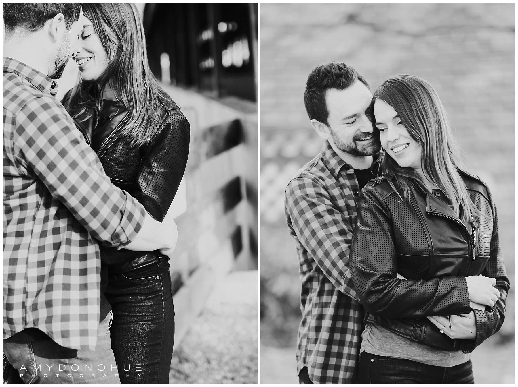 Intimate Engagement Photos Black and White Woodstock, Vermont | © Amy Donohue Photography