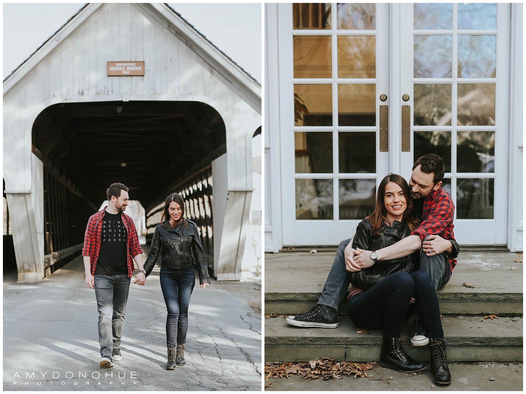 Casual Engagement Portraits in Woodstock, Vermont | © Amy Donohue Photography