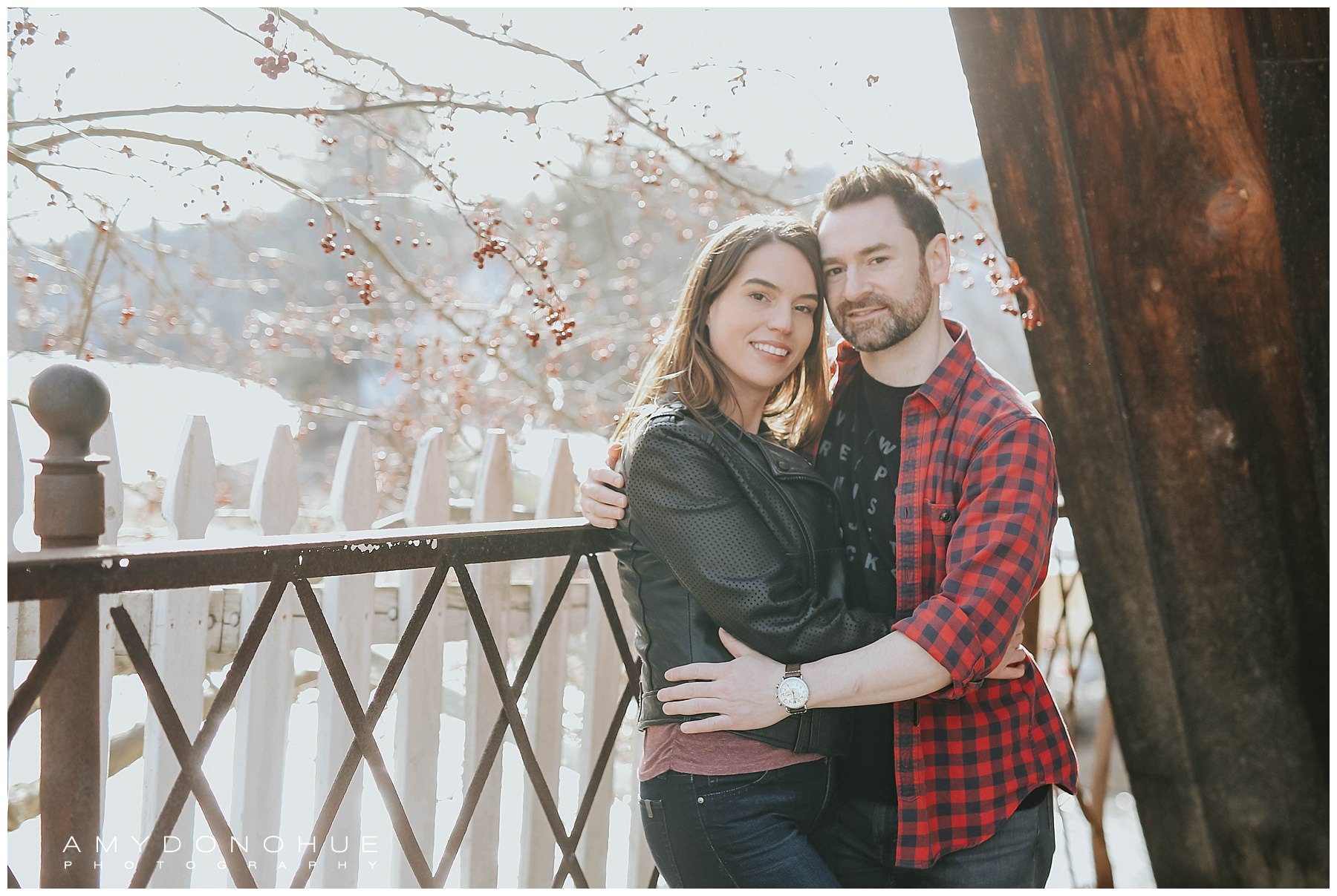 Covered Bridge Engagement Portraits in Woodstock, Vermont | © Amy Donohue Photography