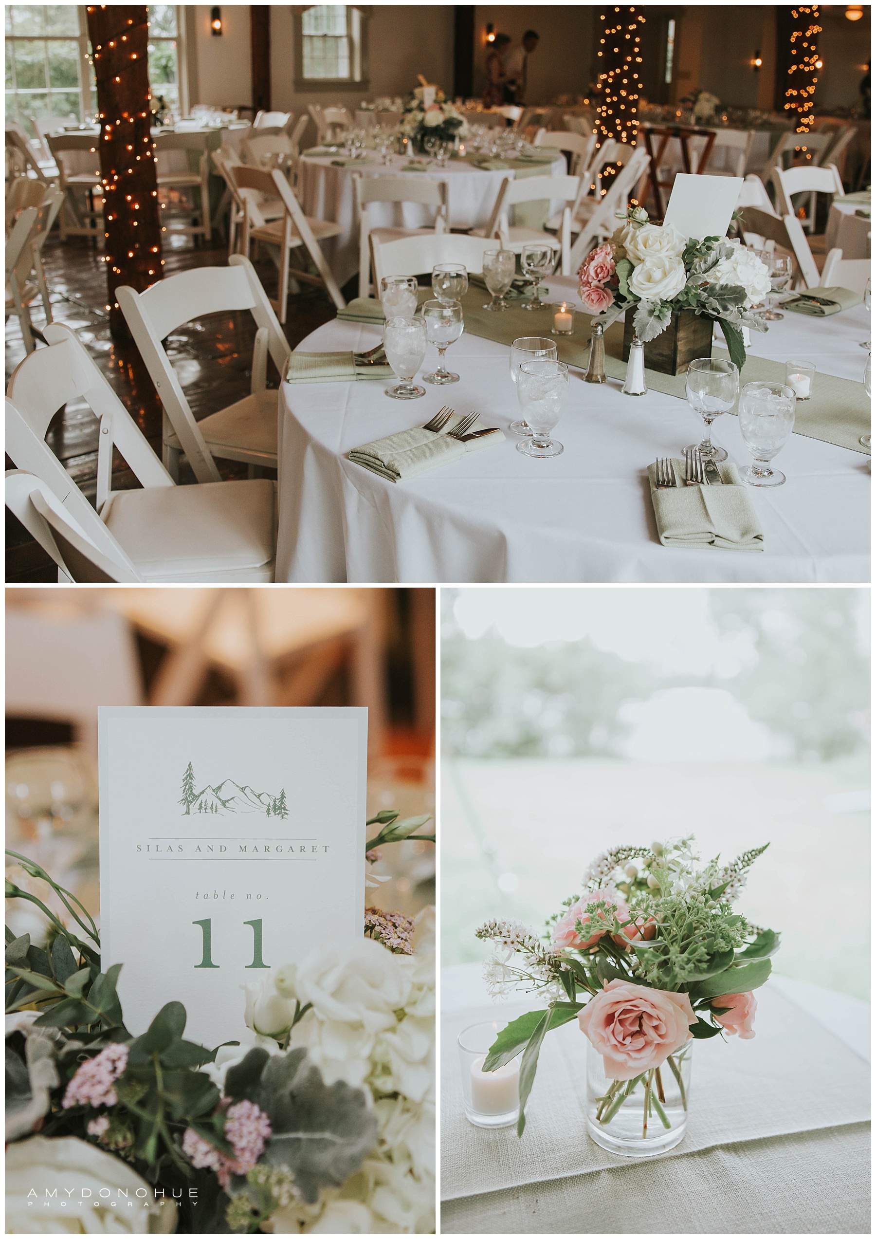 Wedding Reception Details | New Hampshire Wedding Photographer | © Amy Donohue Photography