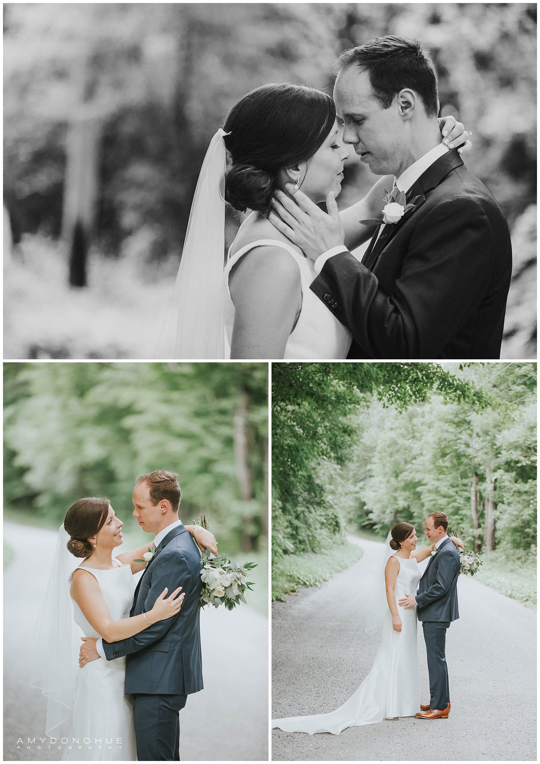 Bride and Groom Portraits | © Amy Donohue Photography | Manchester Vermont Wedding Photographer