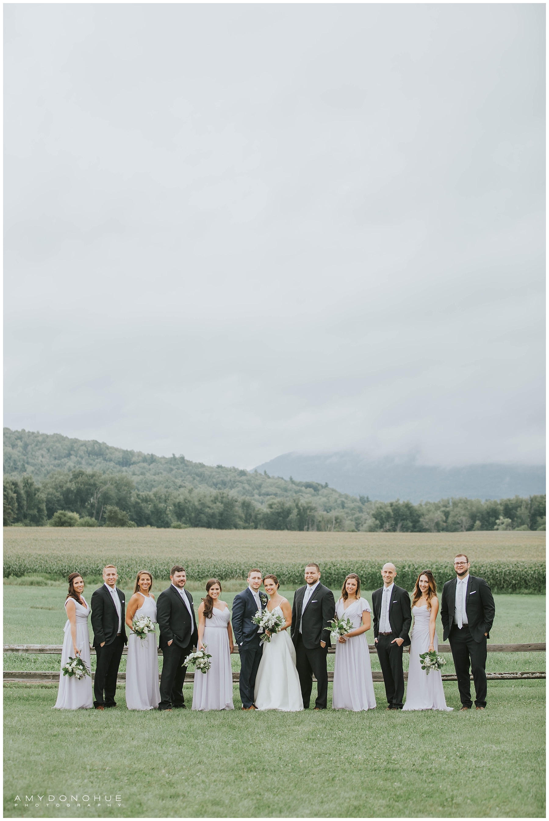 Bridal Party Portraits | The Barn at Boyden Farms | Vermont Wedding Photographer | © Amy Donohue Photography