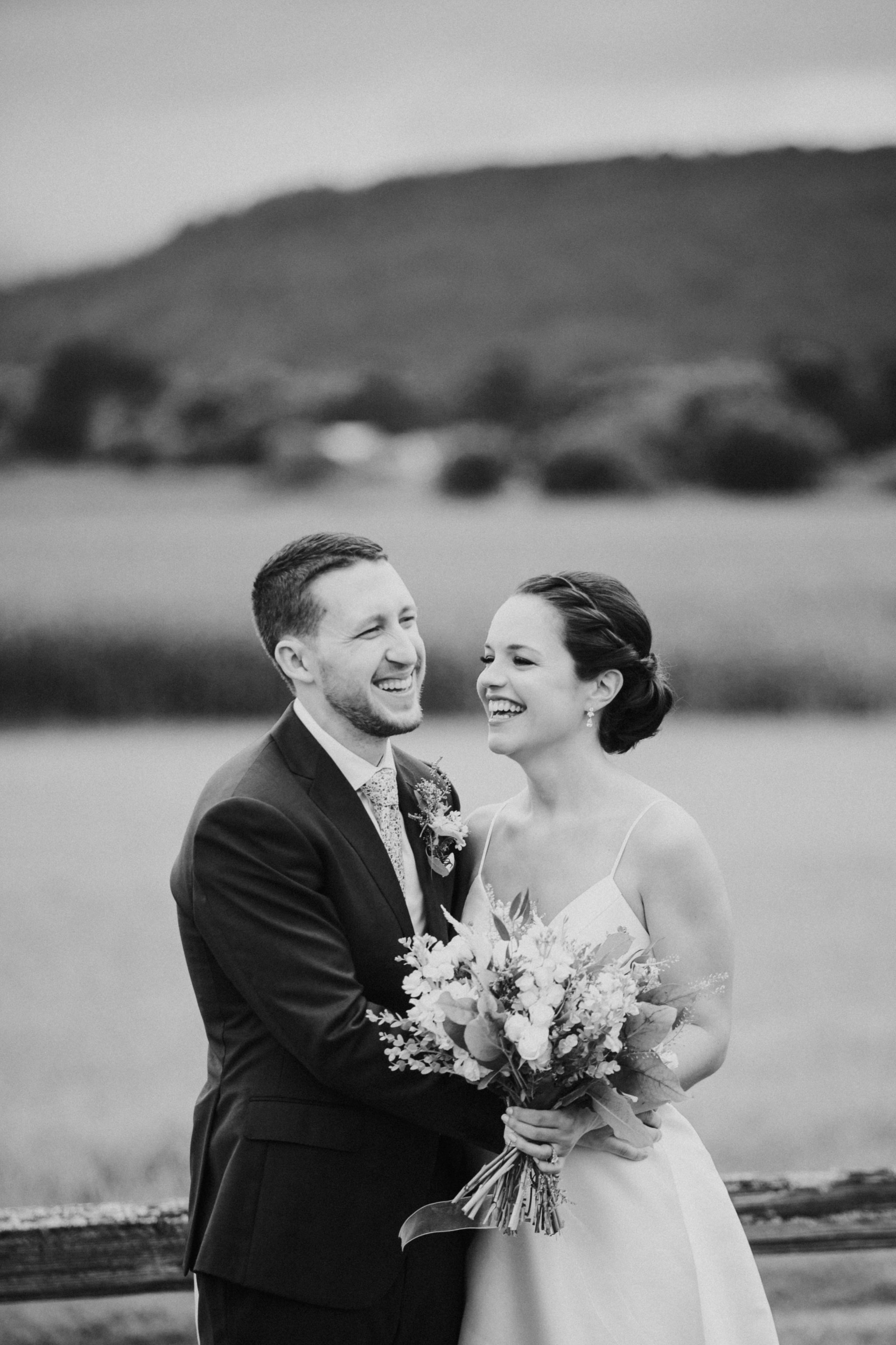 Happy Couple on the Wedding Day | © Amy Donohue Photography