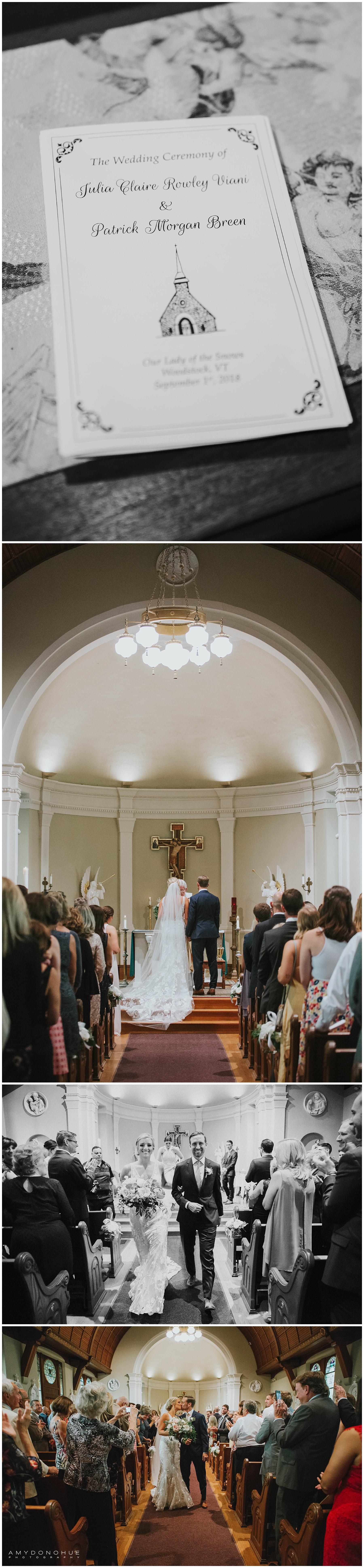 Wedding Ceremony | Our Lady of the Snows Woodstock, Vermont Wedding Photographer | © Amy Donohue Photography