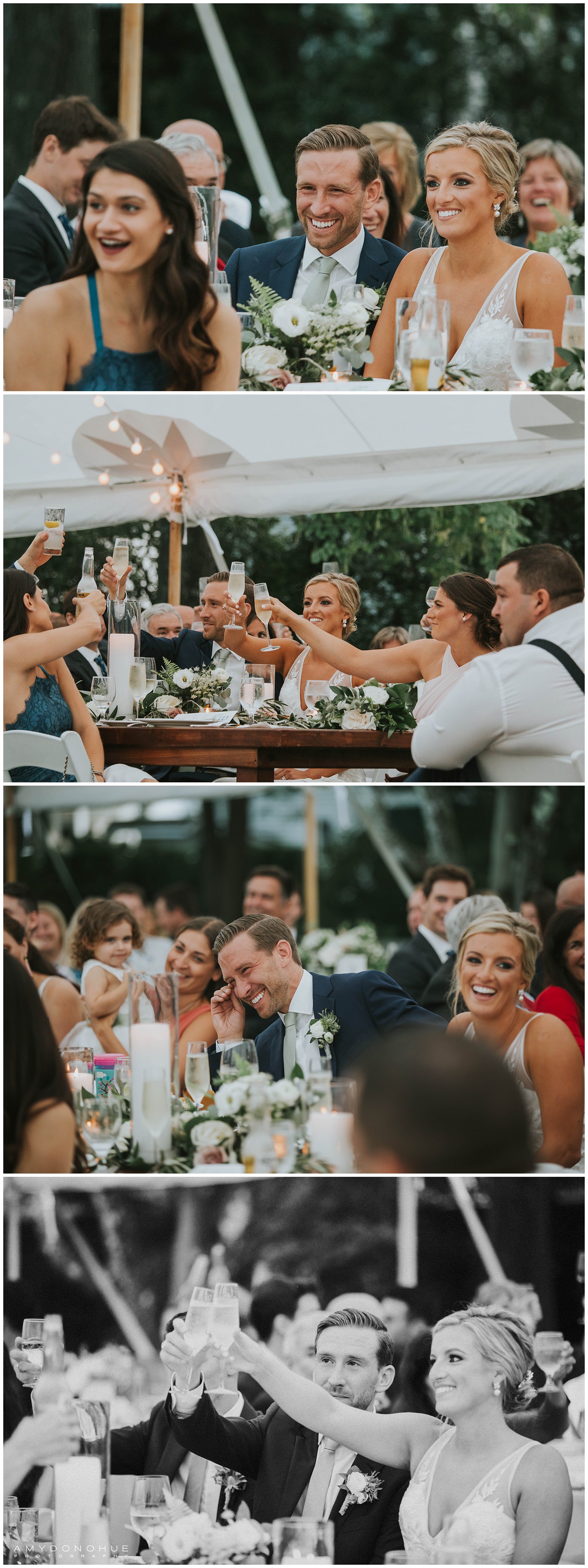 Wedding Reception Toasts | Vermont Wedding Photographer | © Amy Donohue Photography