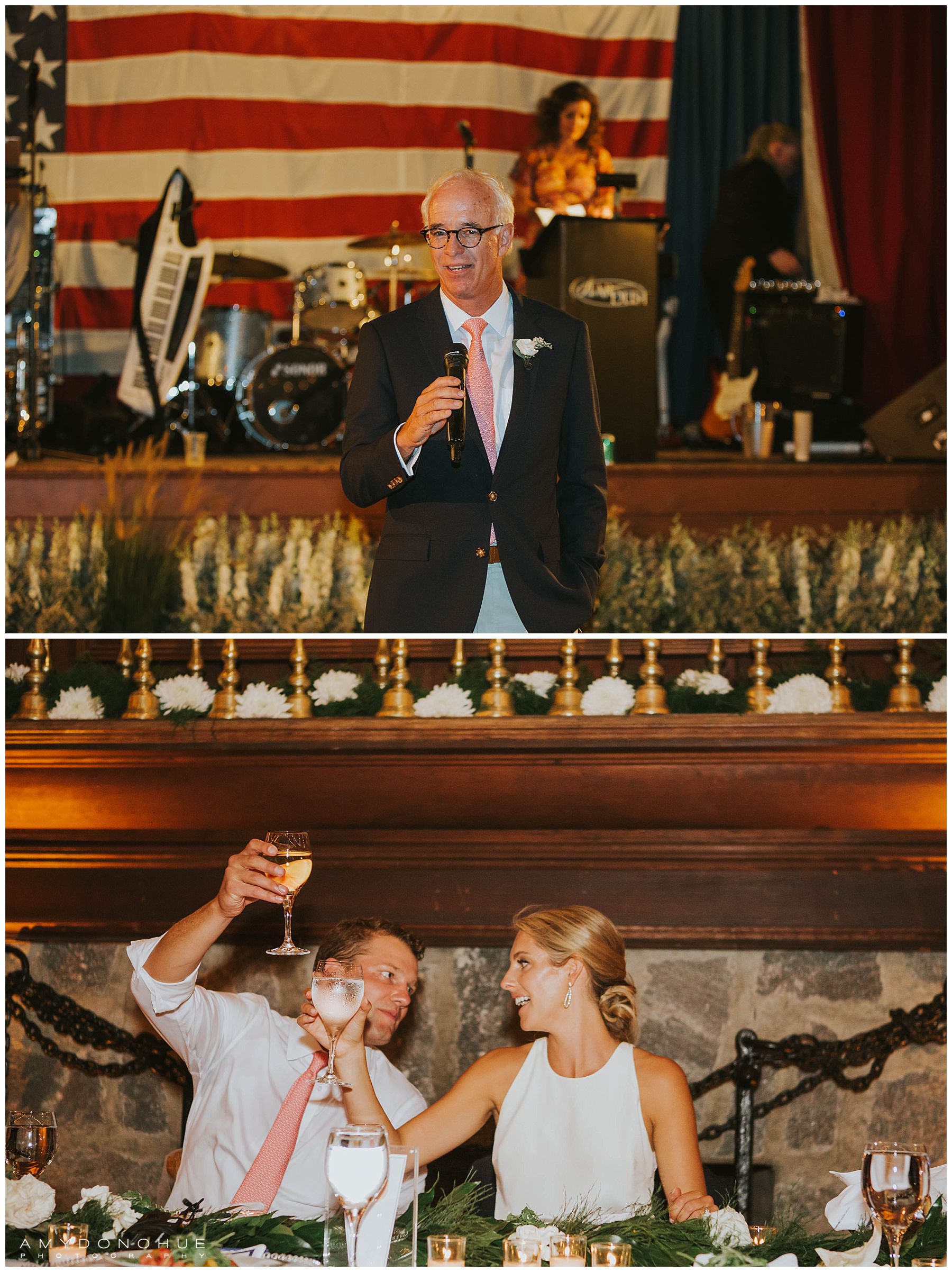 Wedding Toasts | New England Wedding Photographer | © Amy Donohue Photography