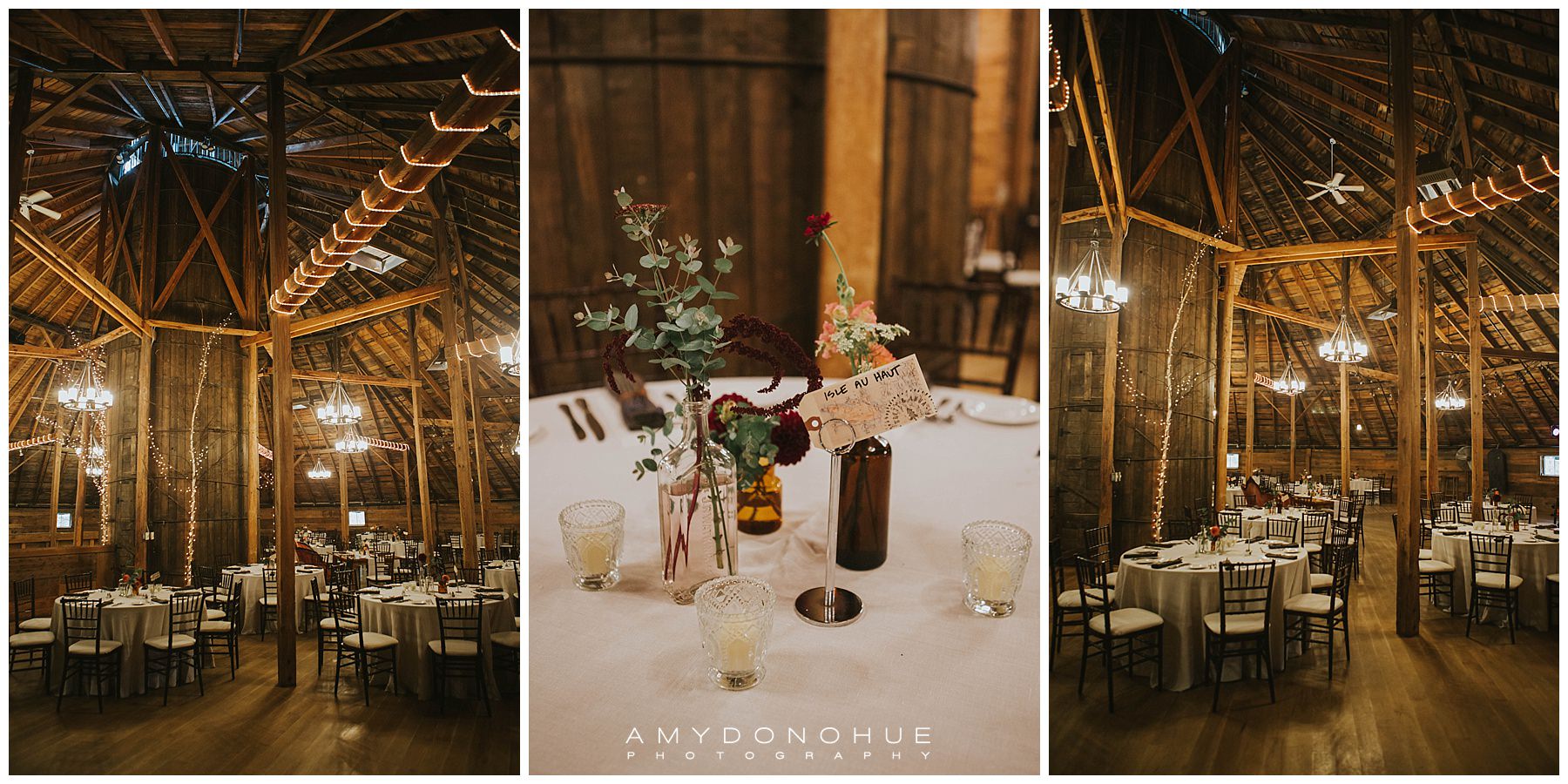 Wedding Reception Details | The Inn at Round Barn Farm | © Amy Donohue Photography