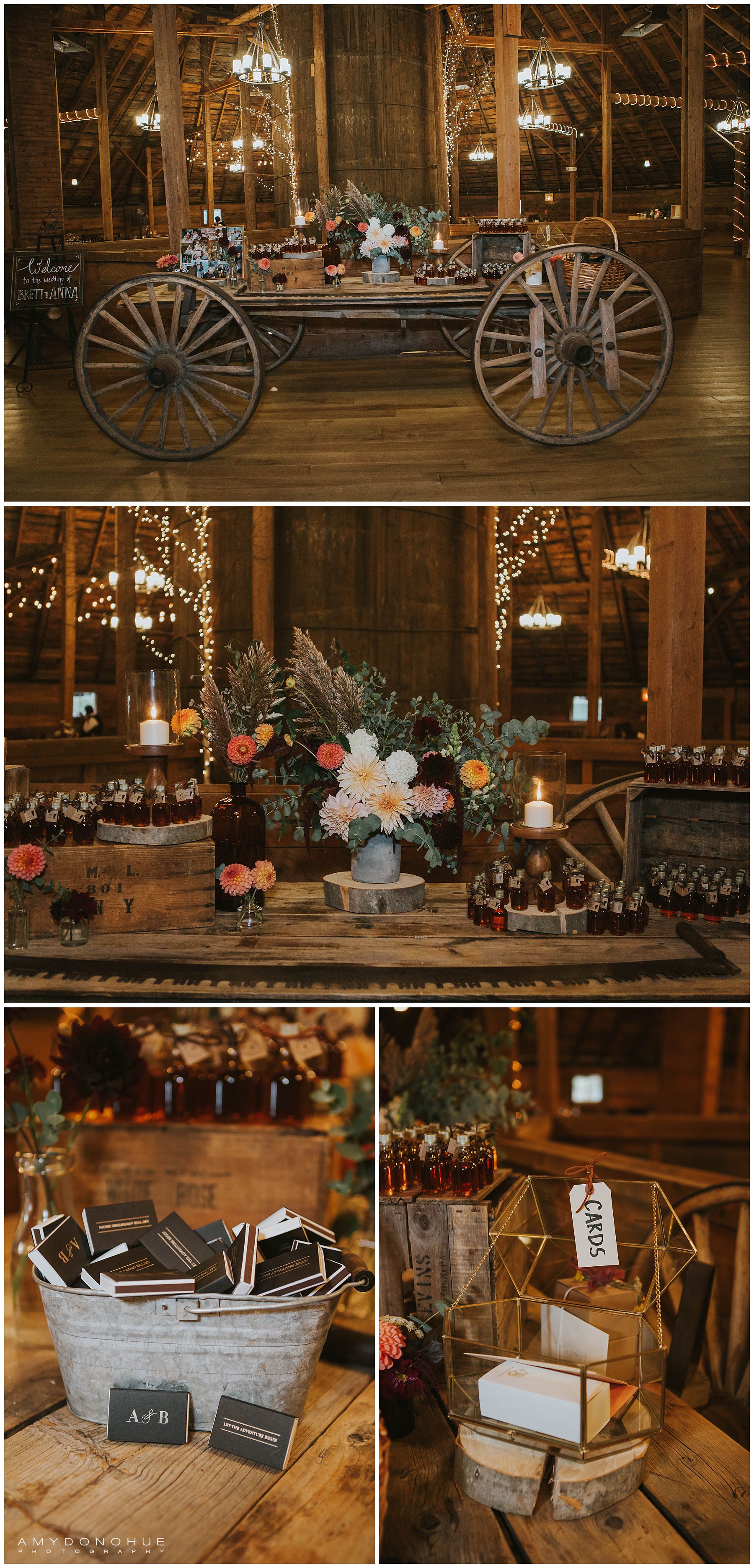 Wedding Reception Details | The Inn at Round Barn Farm | © Amy Donohue Photography
