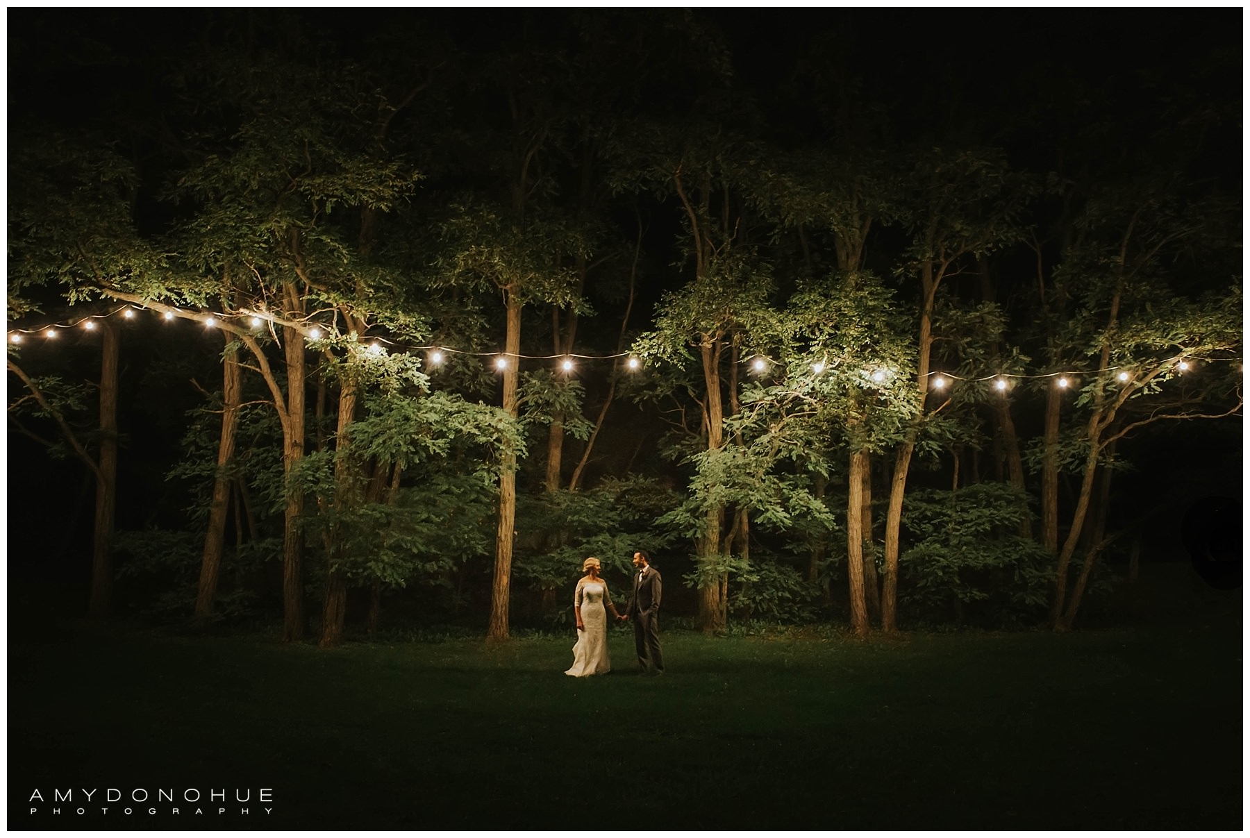 Under the Lights | Basin Harbor Wedding Photographer | © Amy Donohue Photography