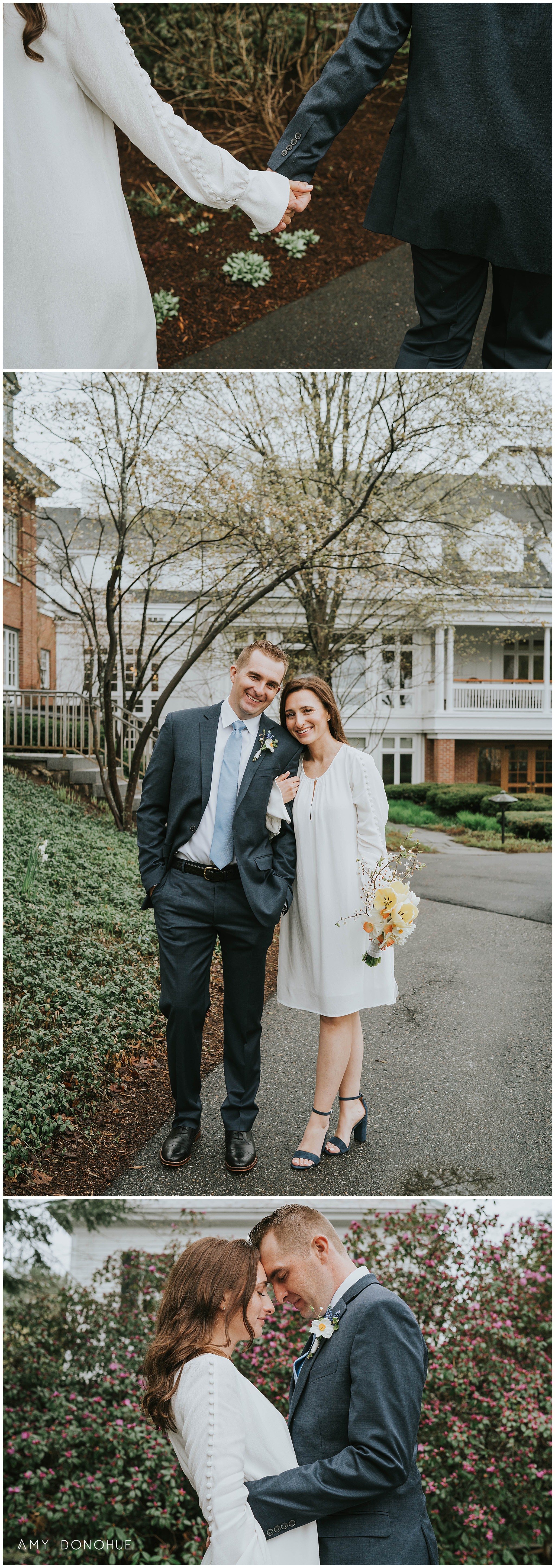Intimate and romantic elopement portraits at the Woodstock Inn and Resort, Woodstock, Vermont