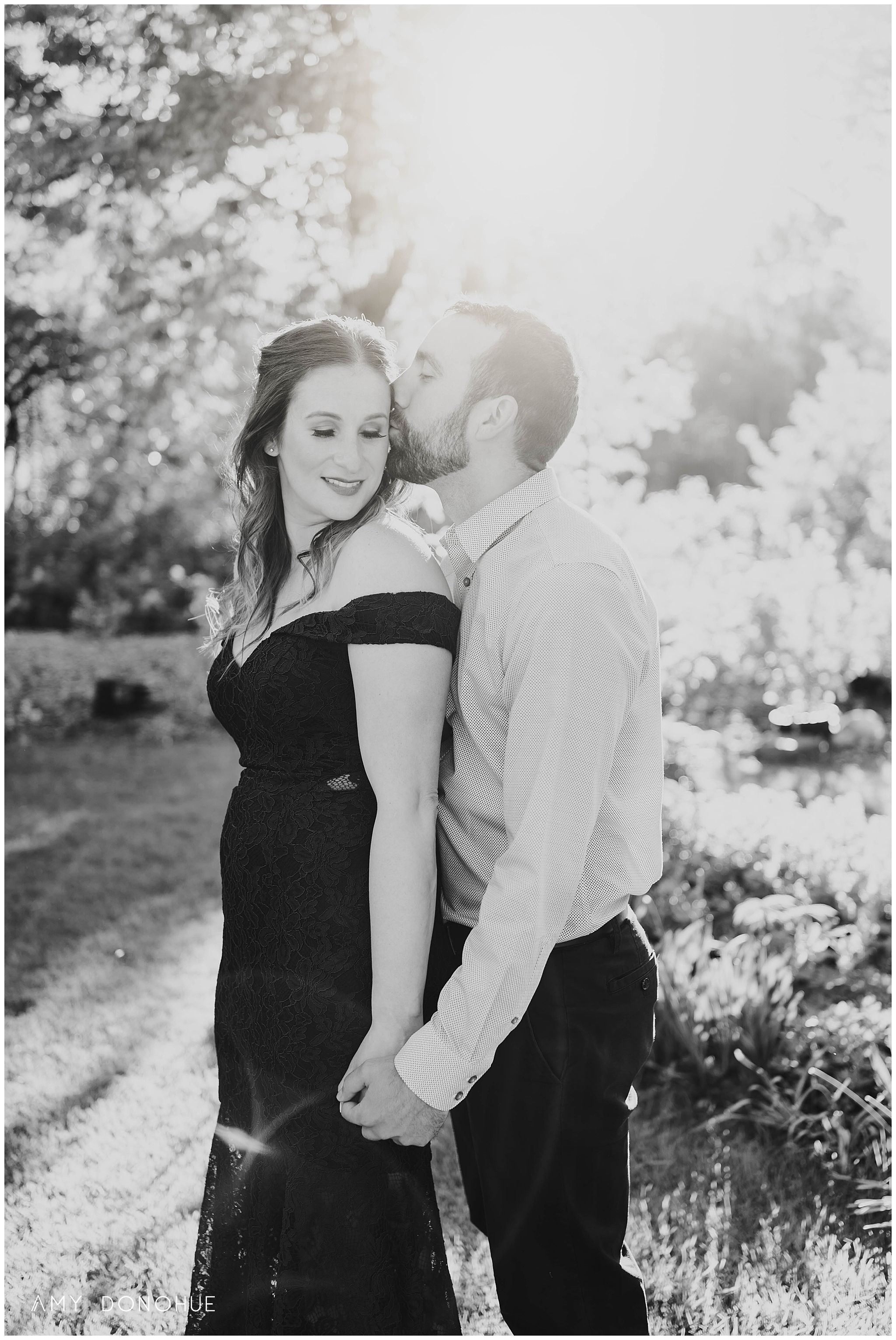 Black and White engagement portraits