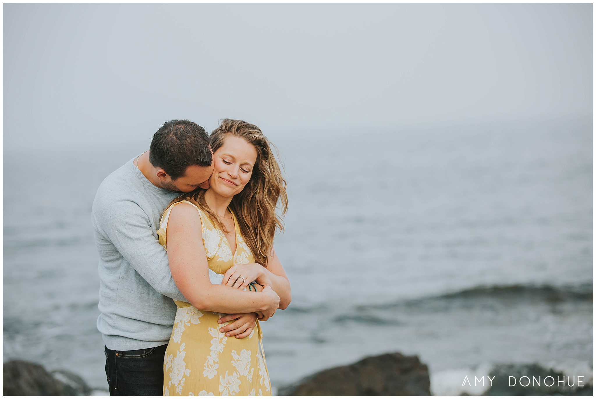 Engagement session on the coast of New Hampshire.