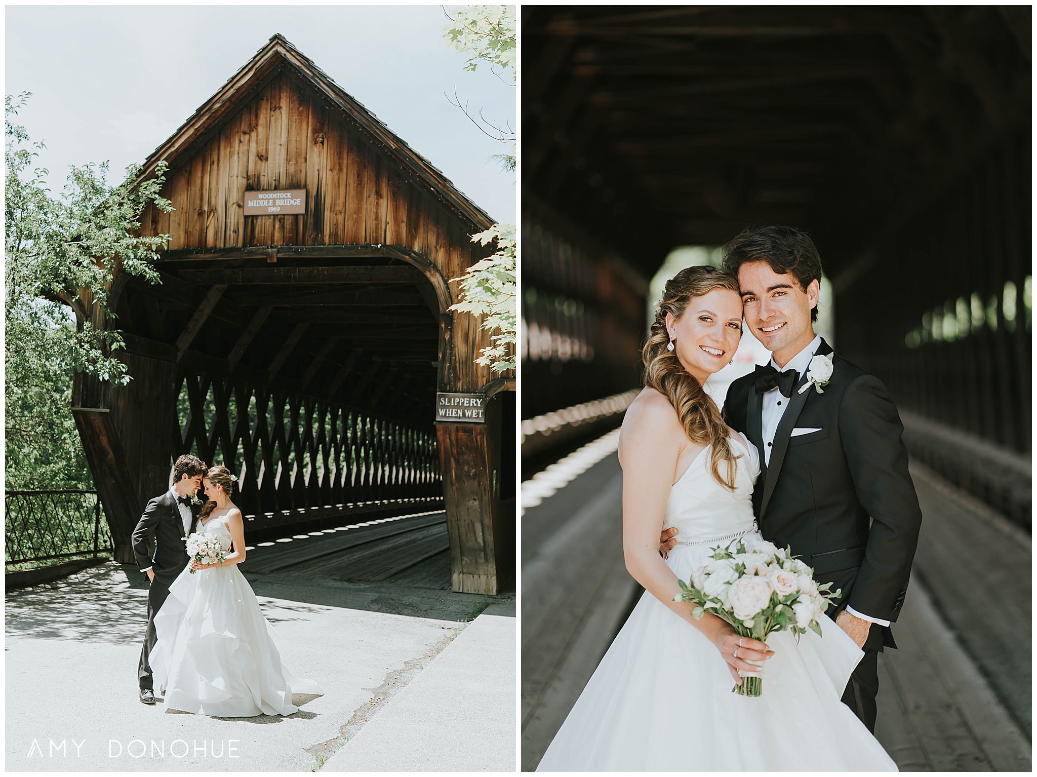 Covered Bridge Portraits | Vermont Wedding Photographer | Woodstock Inn & Resort | © Amy Donohue Photography