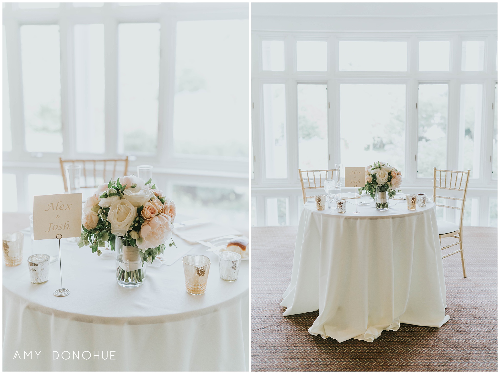 Reception Details Rockefeller Room| Vermont Wedding Photographer | Woodstock Inn & Resort | © Amy Donohue Photography