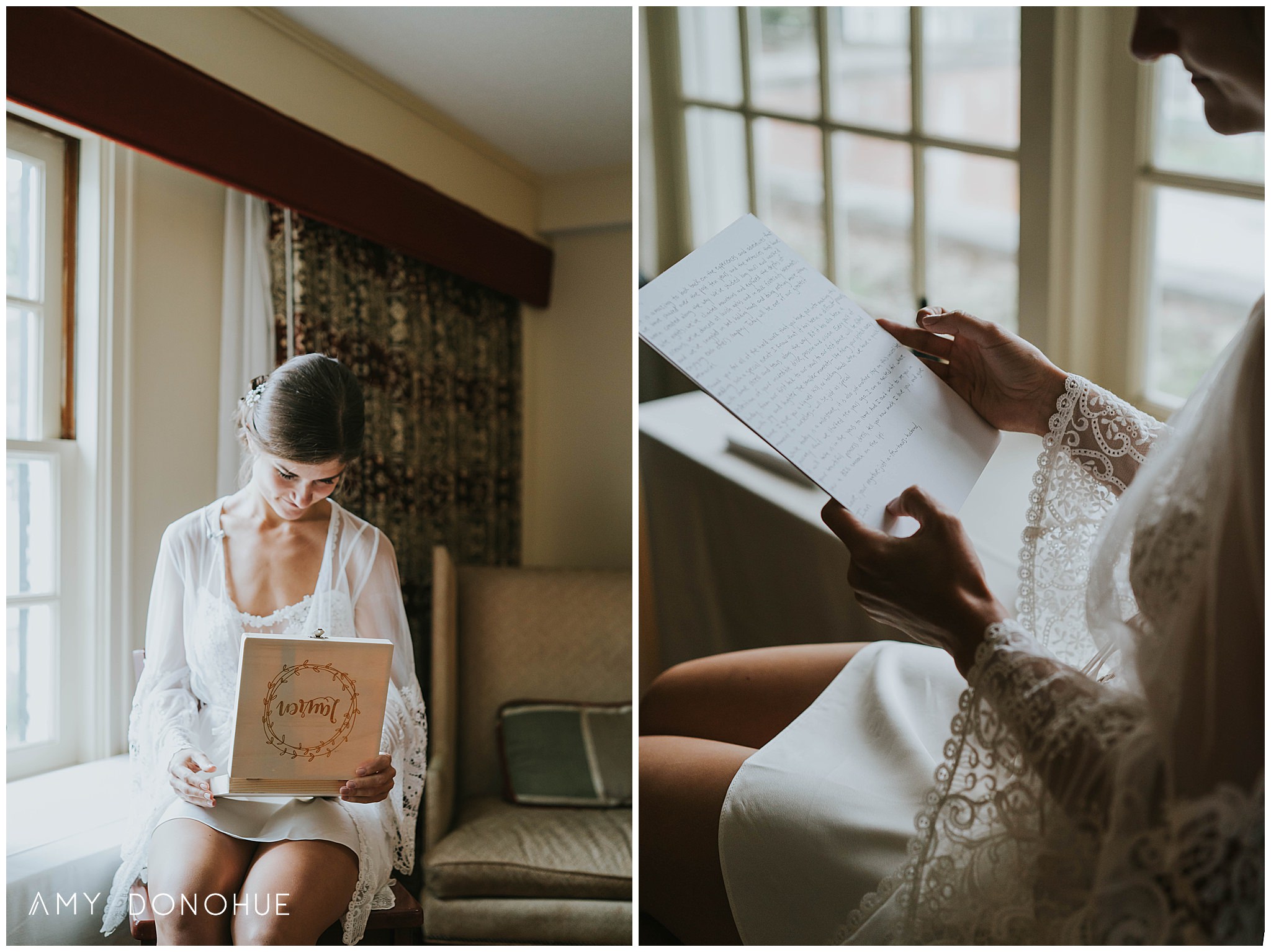 Wedding Day Note Exchange | Woodstock Wedding Photographer | © Amy Donohue Photography