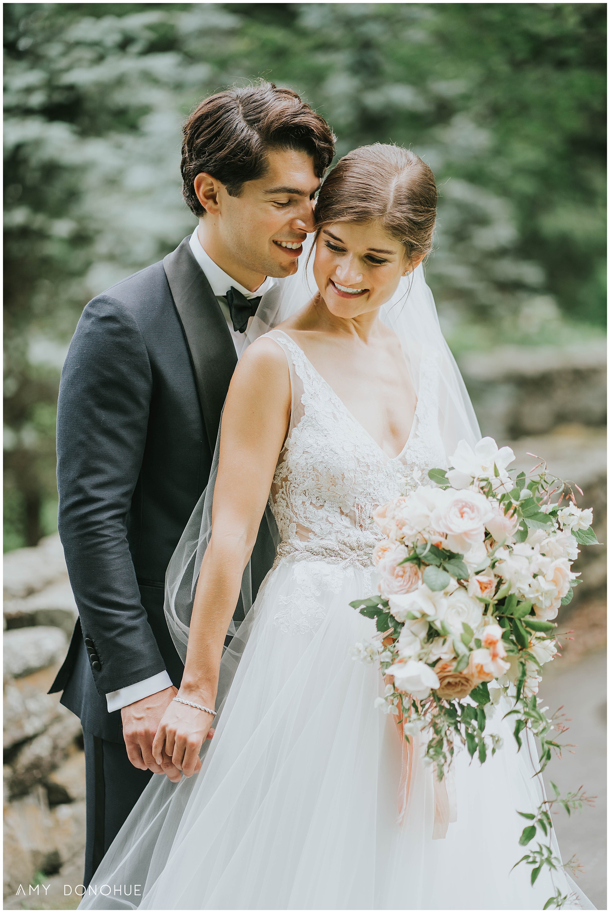 Bride and Groom Wedding Portraits | Woodstock Vermont Wedding Photographer | © Amy Donohue Photography
