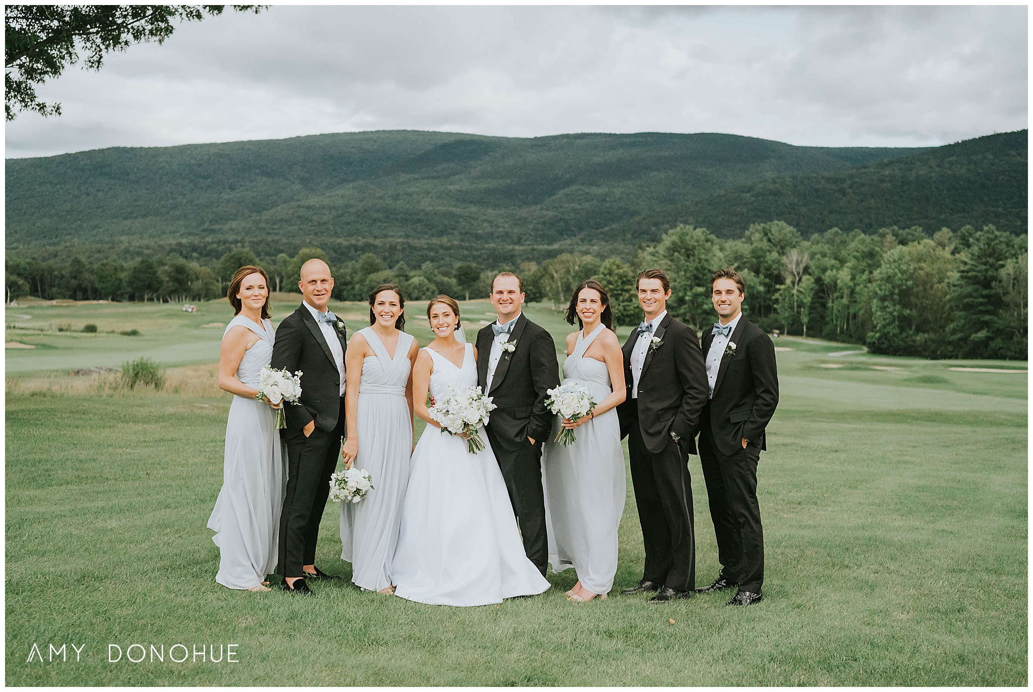 Wedding Party Portraits | Vermont Wedding Photographer | Ekwanok Country Club Manchester, Vermont | © Amy Donohue Photography