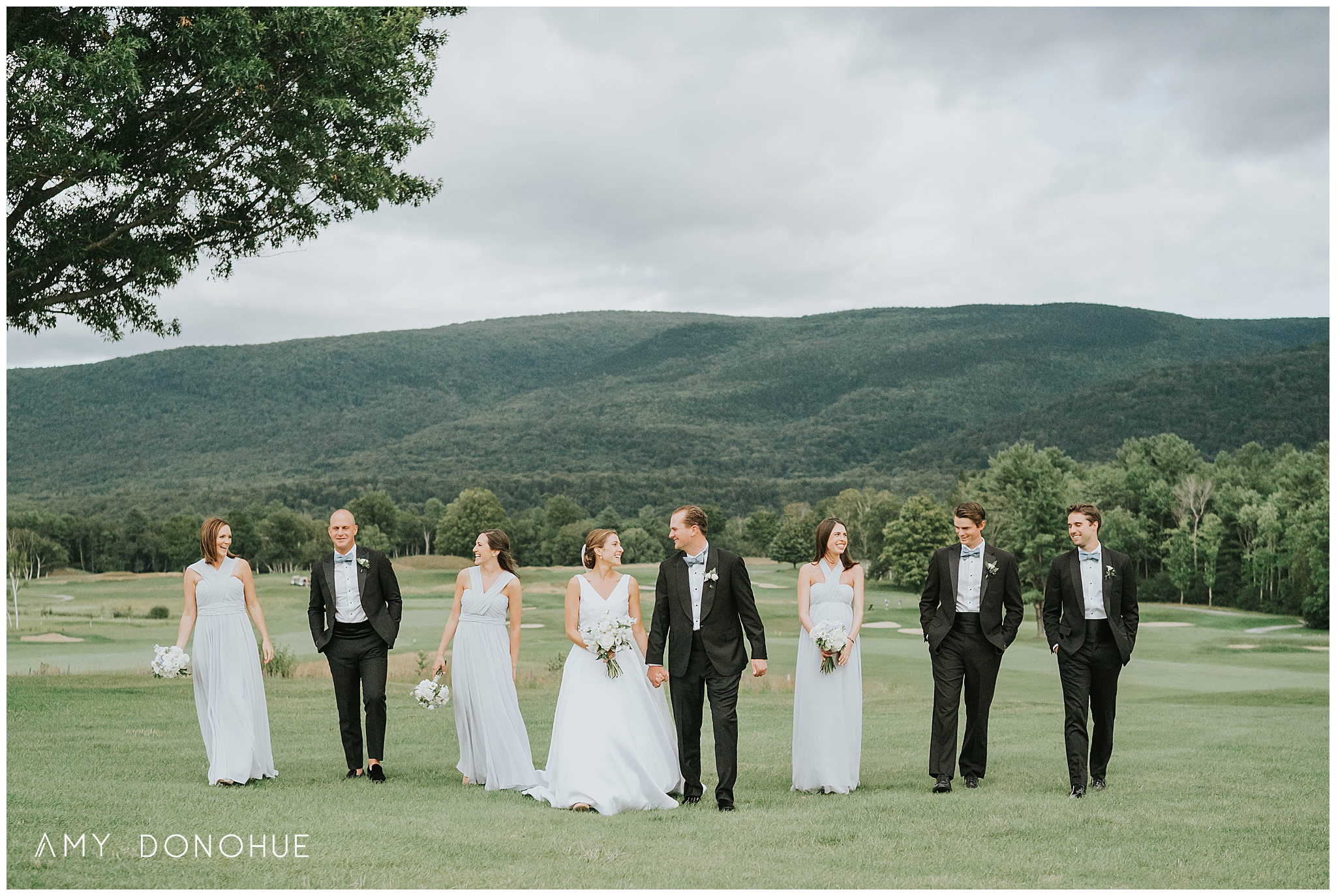 Wedding Party Portraits | Vermont Wedding Photographer | Ekwanok Country Club Manchester, Vermont | © Amy Donohue Photography