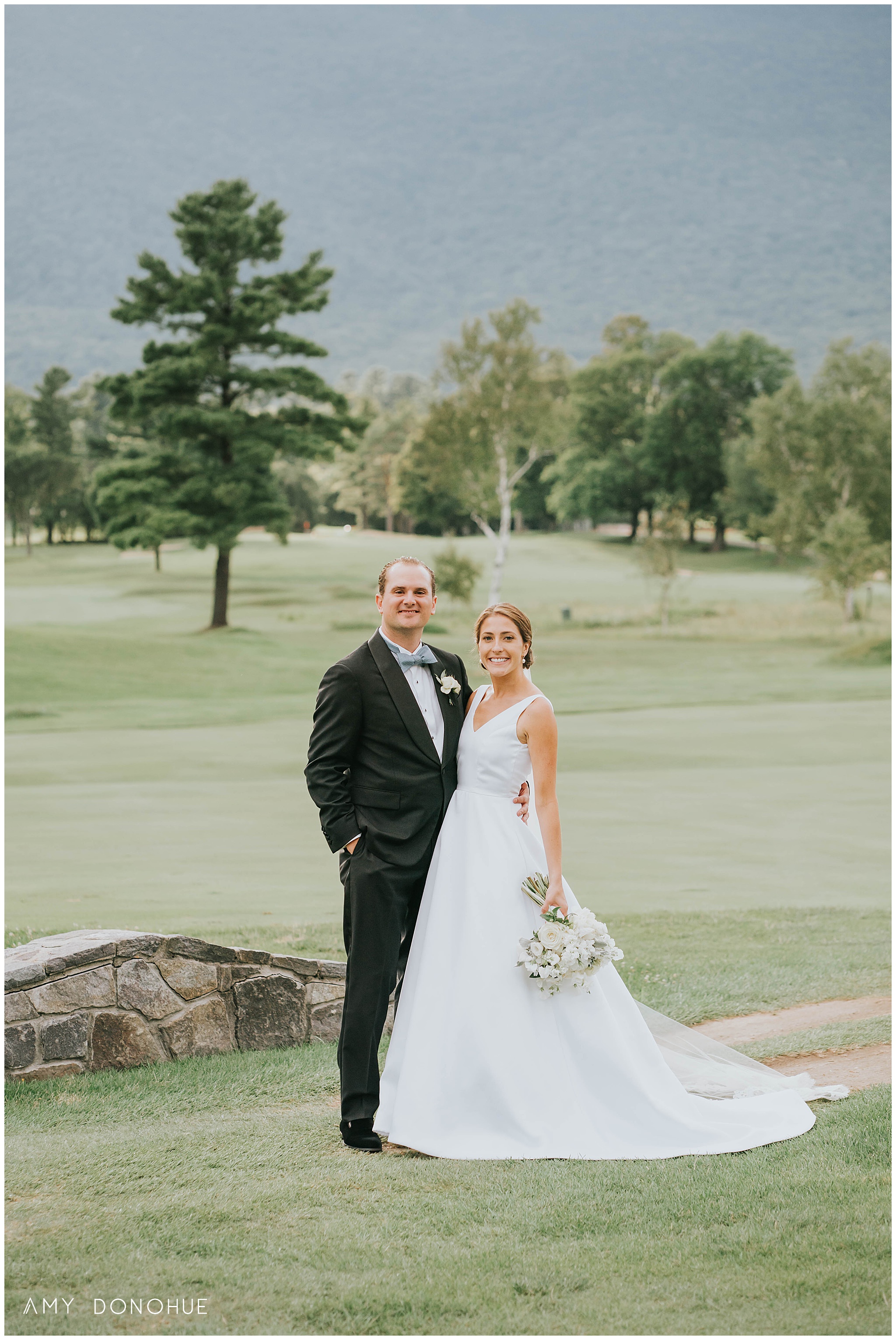 Bride and Groom Portraits | Vermont Wedding Photographer | Ekwanok Country Club Manchester, Vermont | © Amy Donohue Photography