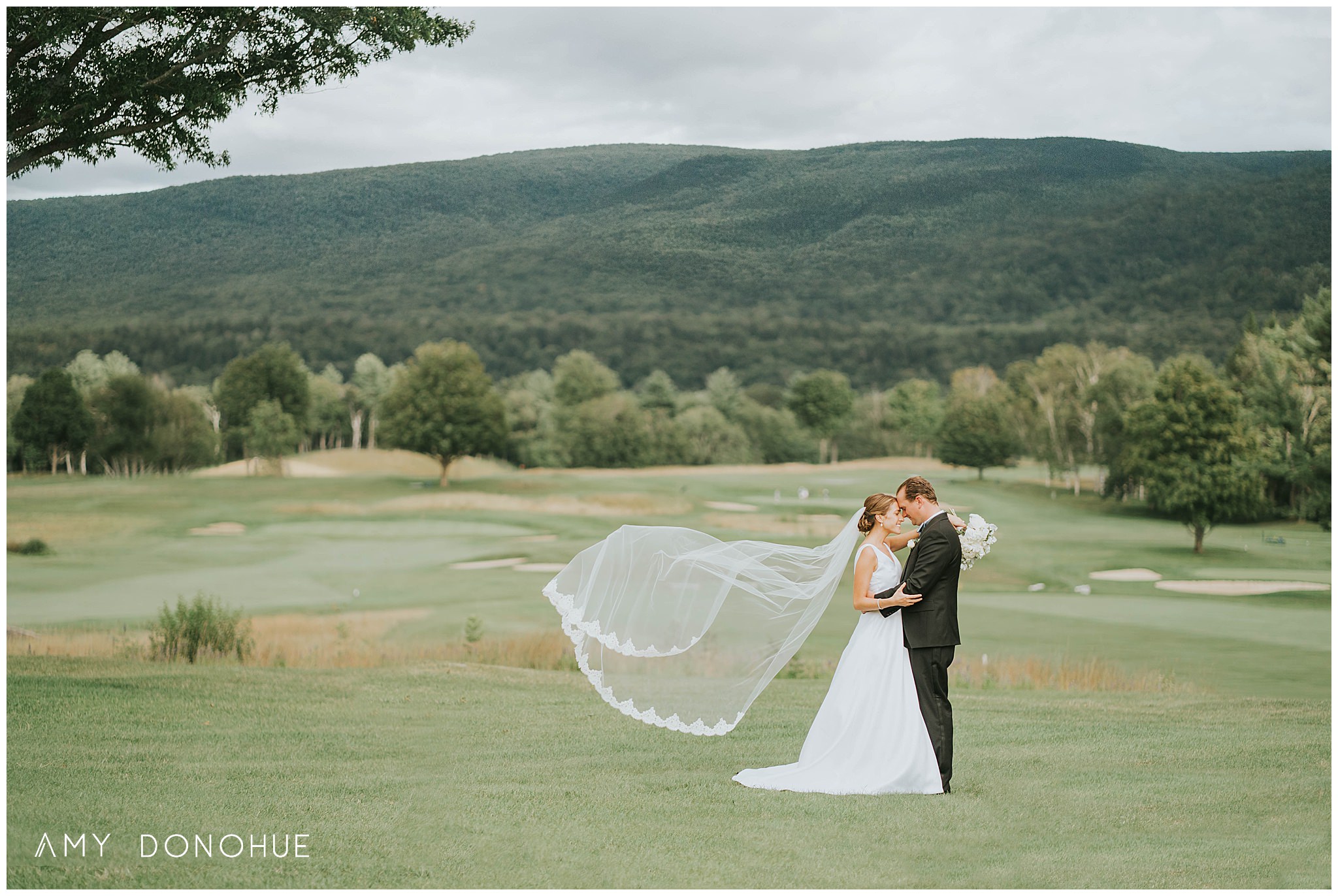 Bride and Groom Portraits | Vermont Wedding Photographer | Ekwanok Country Club Manchester, Vermont | © Amy Donohue Photography