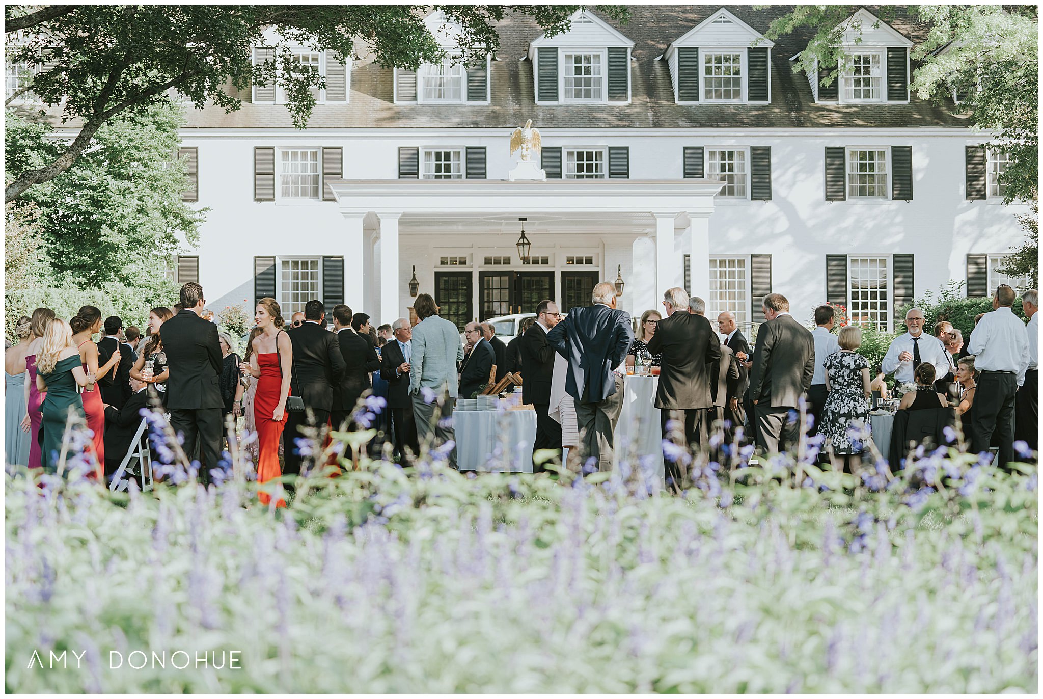 Cocktails on the Front Lawn of the Woodstock Inn & Resort | Vermont Wedding Photographer | Woodstock Inn & Resort | © Amy Donohue Photography
