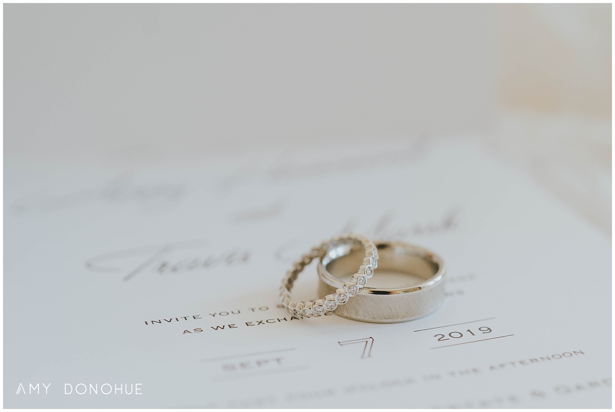 Wedding rings | New Hampshire Wedding Photographer | Thae Fells | © Amy Donohue Photography