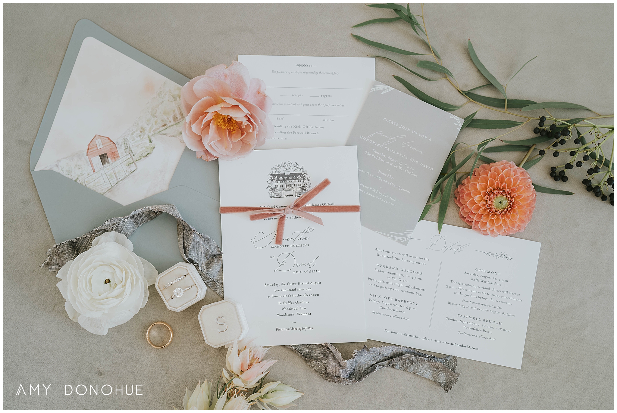 Anticipate Invitations | Blue Horse Inn | Vermont Wedding Photographer | © Amy Donohue Photography