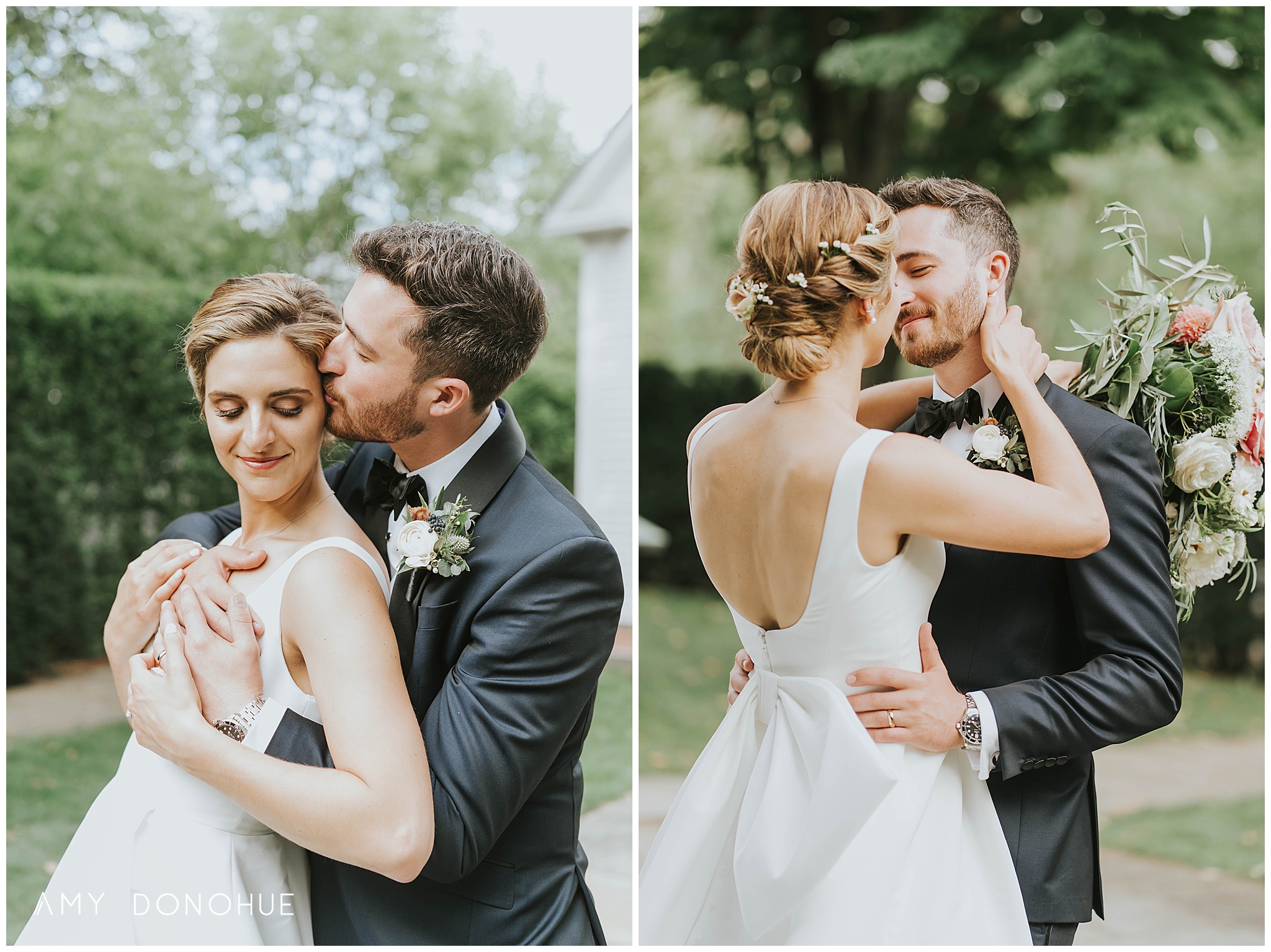 Bride and Groom Just Married Portraits | Woodstock Inn & Resort | Vermont Wedding Photographer | © Amy Donohue Photography