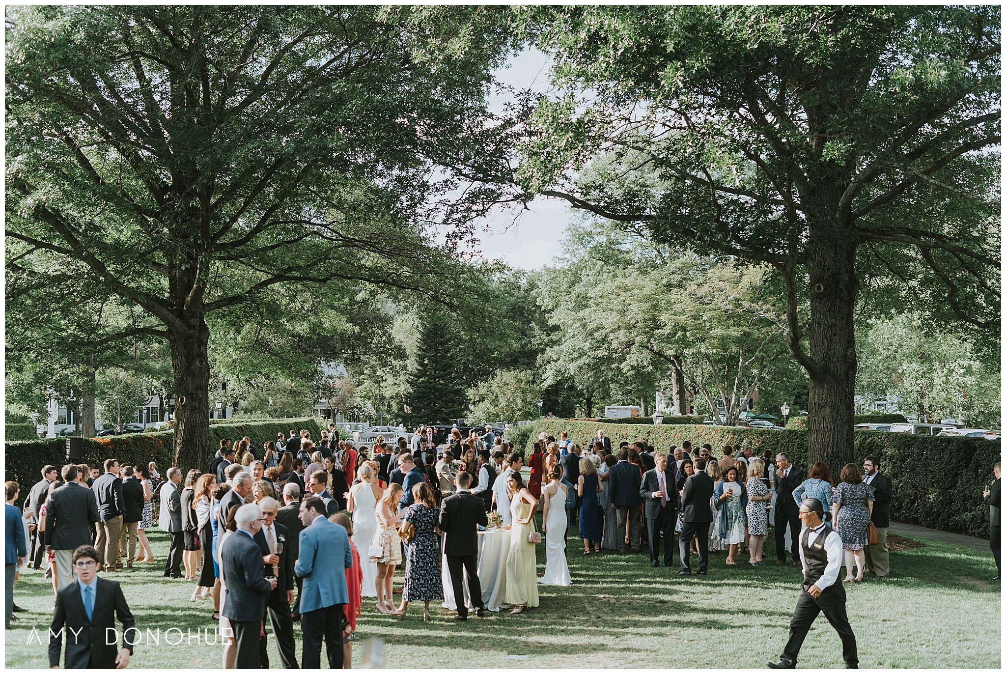 Cocktail on the Front Lawn | Woodstock Inn & Resort | Vermont Wedding Photographer | © Amy Donohue Photography
