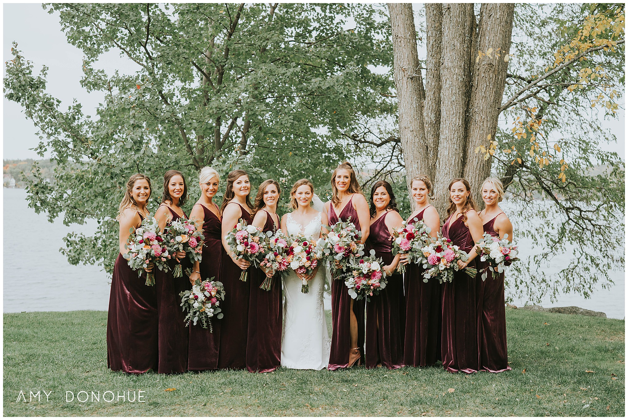 Wedding Party Portraits | New Hampshire Wedding Photographer | Church Landing at Mill Falls, New Hampshire | © Amy Donohue Photography