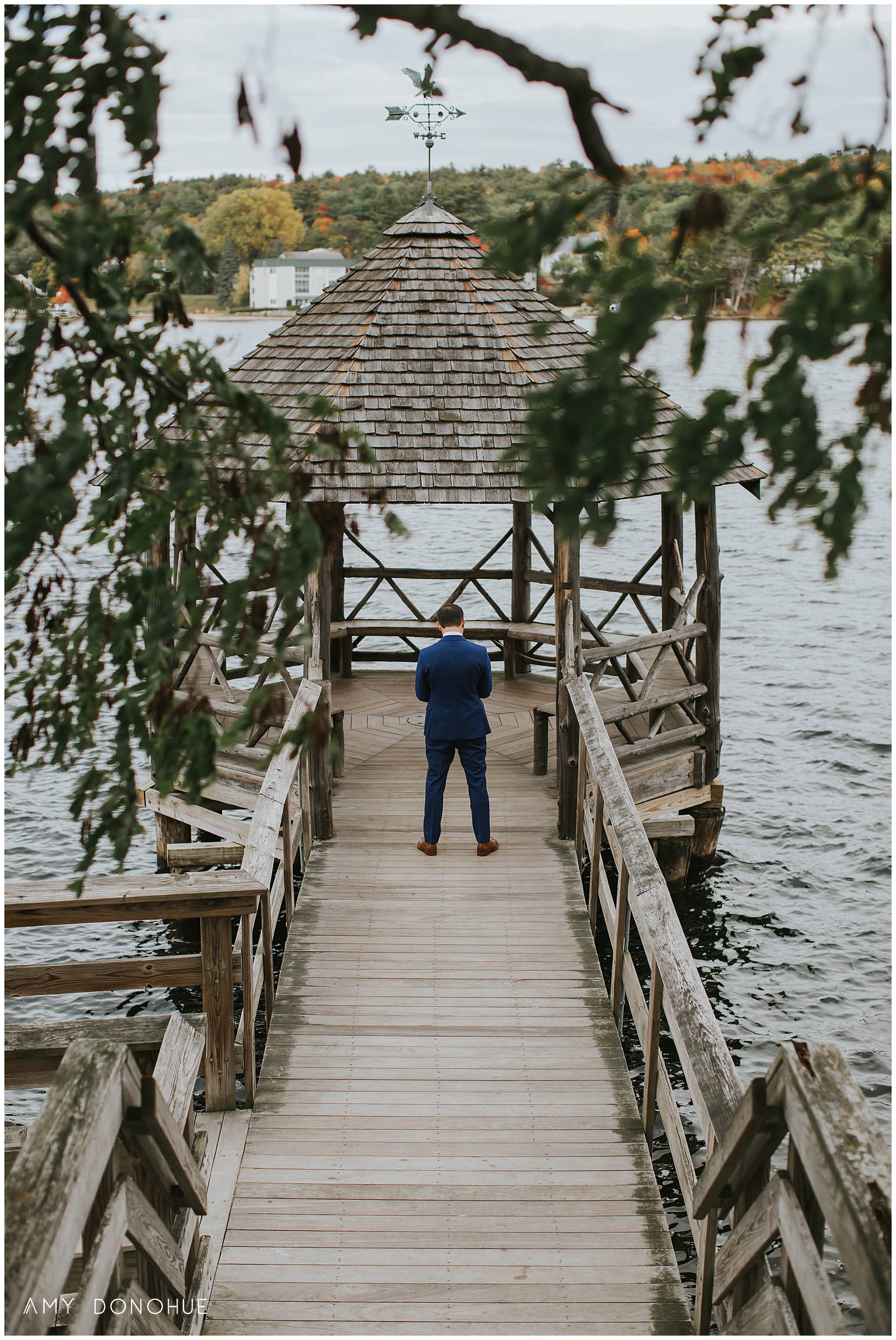 First Look | New Hampshire Wedding Photographer | Church Landing at Mill Falls, New Hampshire | © Amy Donohue Photography