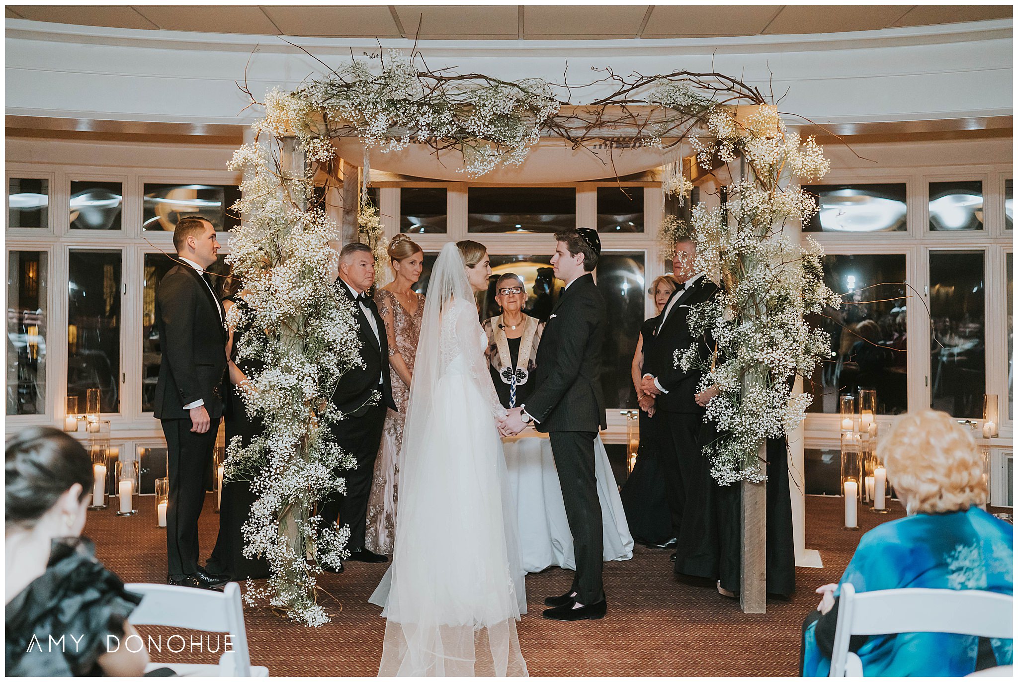 Wedding Ceremony Rockefeller Room | Vermont Wedding Photographer | Woodstock Inn & Resort Vermont | © Amy Donohue Photography