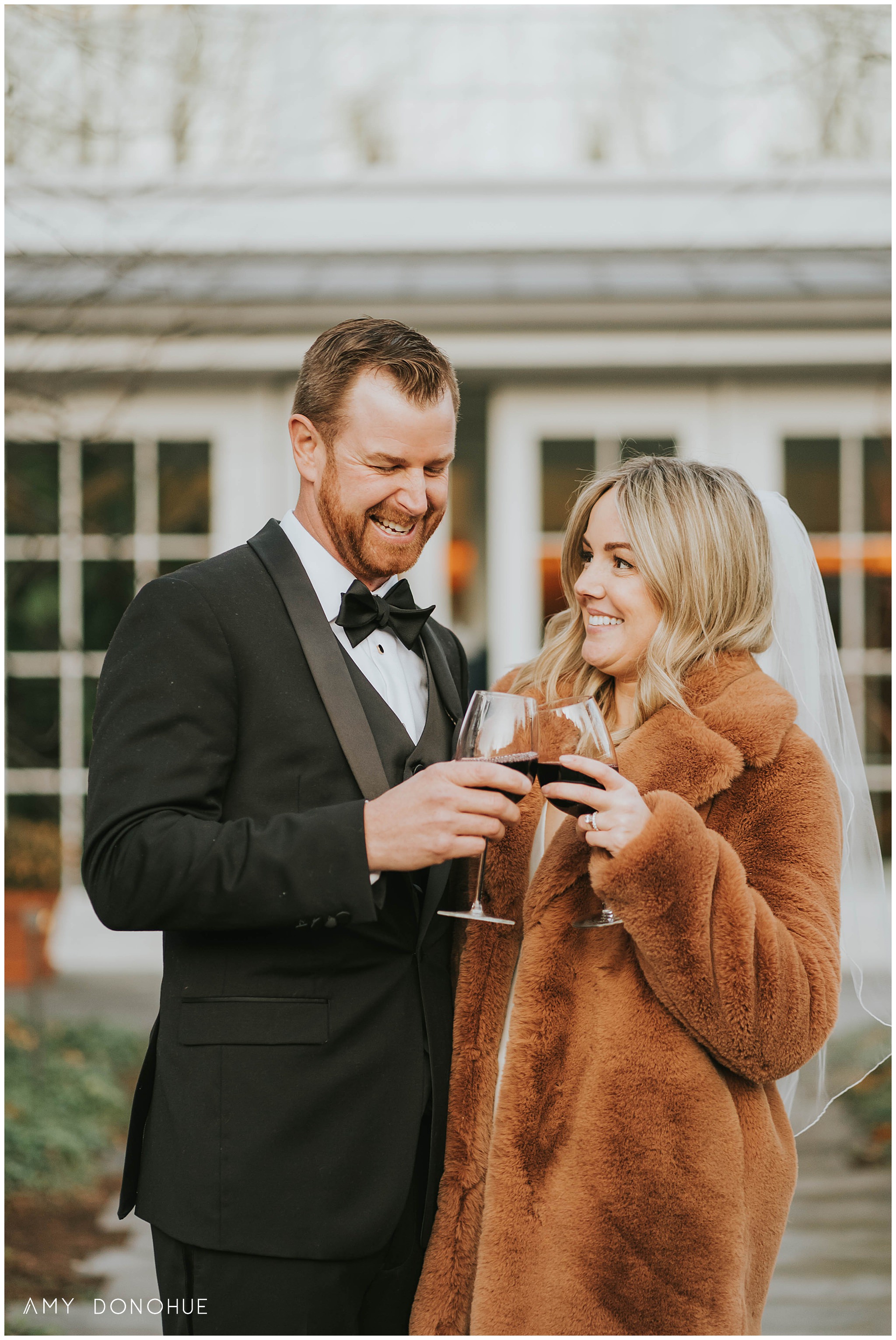 Newlywed Toast | Vermont Intimate Wedding Photographer | Woodstock Inn & Resort Vermont | © Amy Donohue Photography