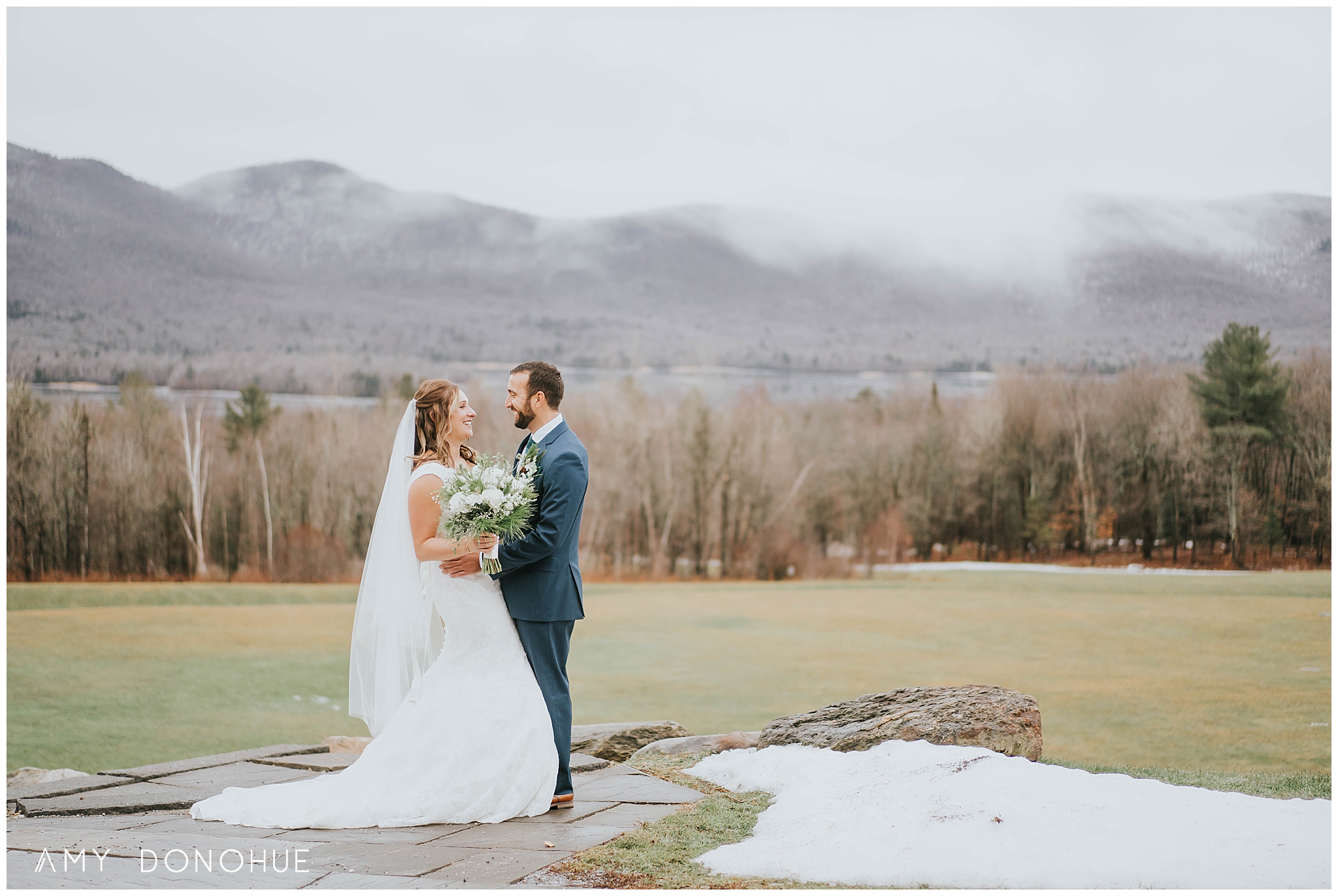 Bride and Groom Portraits | Vermont Wedding Photographer | Mountain Top Inn Vermont | © Amy Donohue Photography