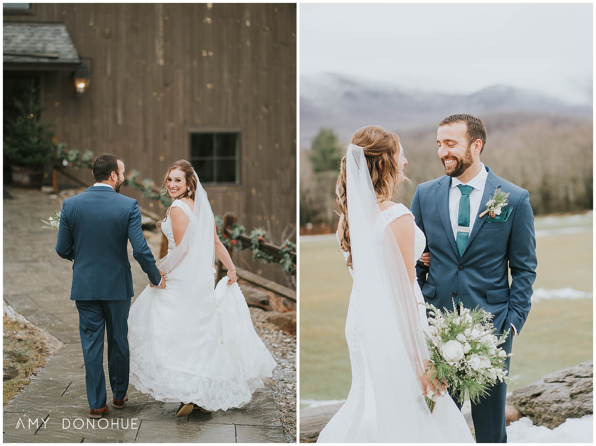 Bride and Groom Portraits | Vermont Wedding Photographer | Mountain Top Inn Vermont | © Amy Donohue Photography