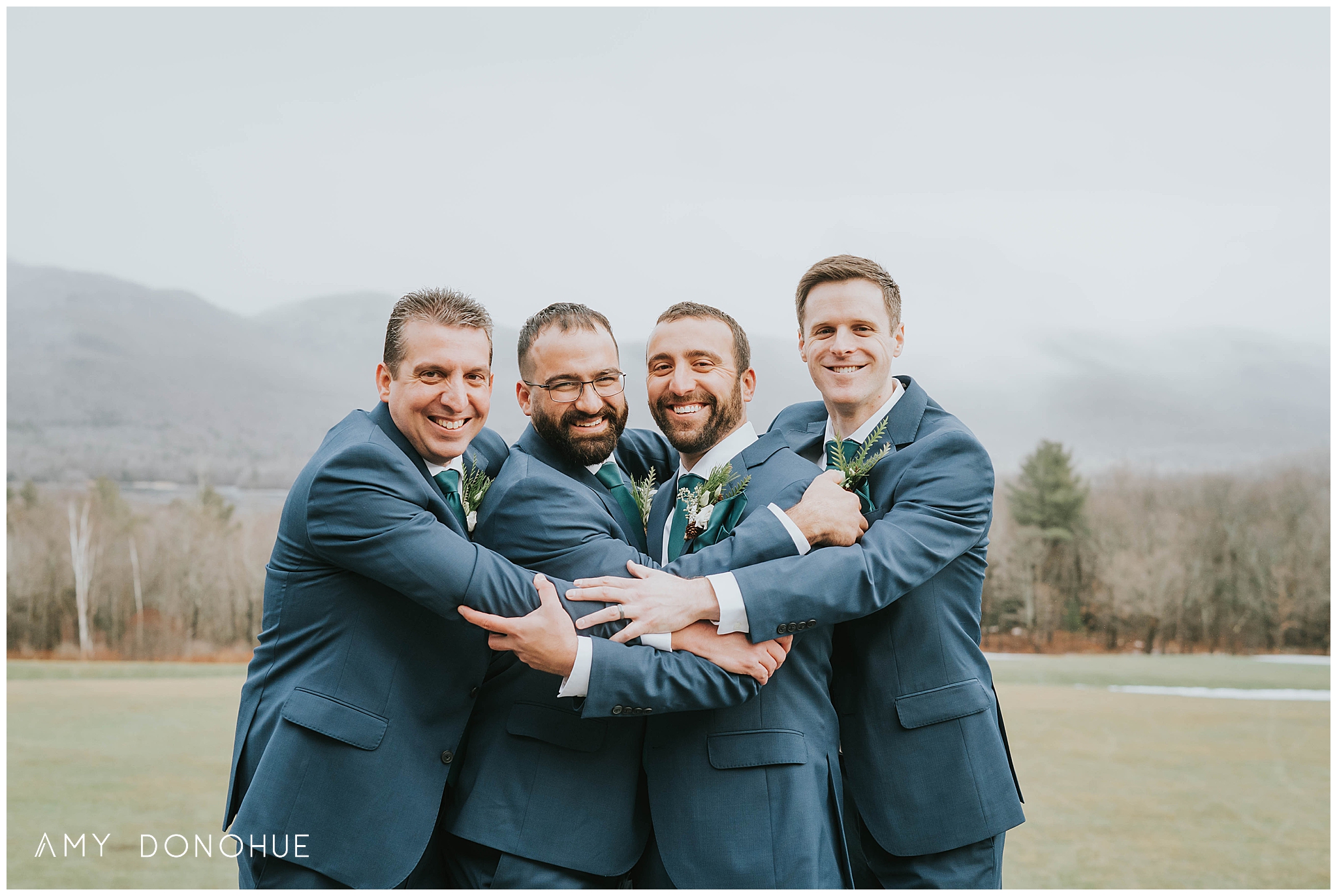 Wedding Party Portraits | Vermont Wedding Photographer | Mountain Top Inn Vermont | © Amy Donohue Photography