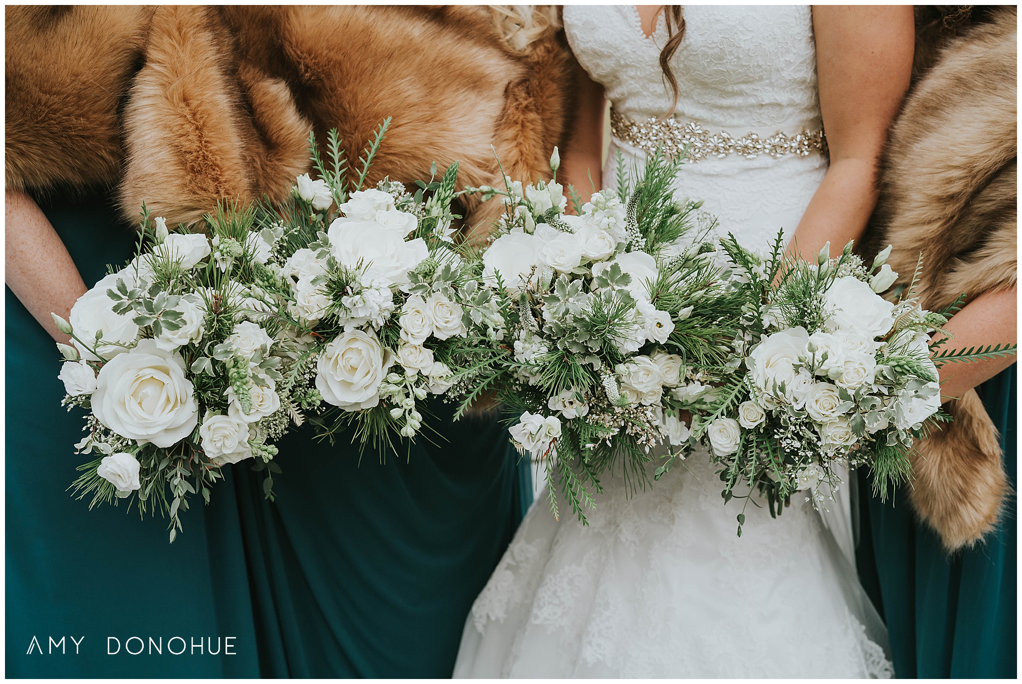 Wedding Party Bouquets | Vermont Wedding Photographer | Mountain Top Inn Vermont | © Amy Donohue Photography