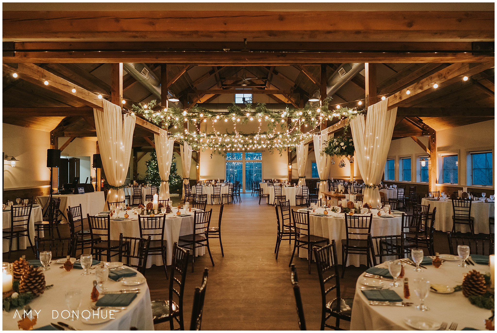 Barn Reception Details | Vermont Wedding Photographer | Mountain Top Inn Vermont | © Amy Donohue Photography