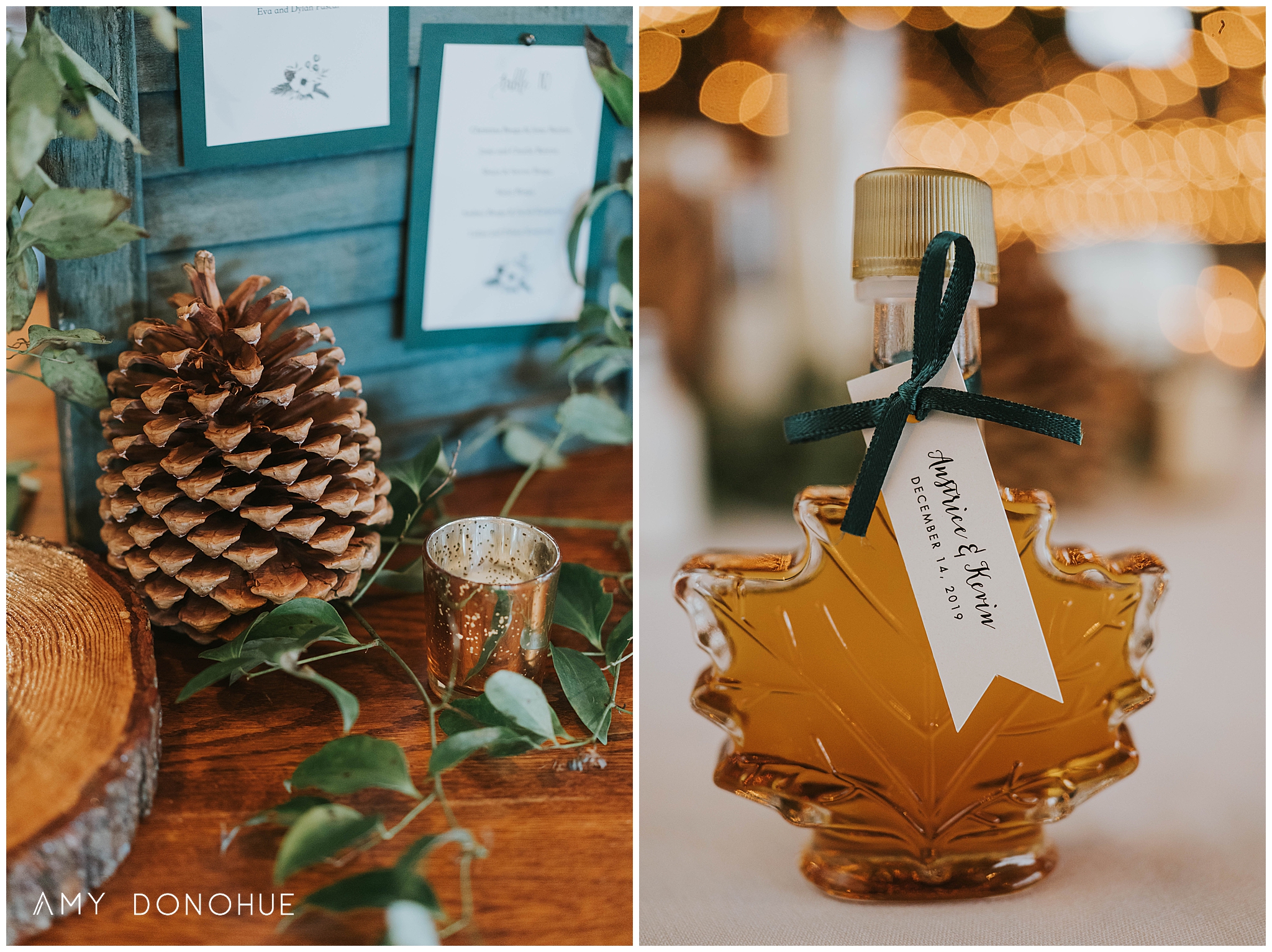 Barn Reception Details | Vermont Wedding Photographer | Mountain Top Inn Vermont | © Amy Donohue Photography