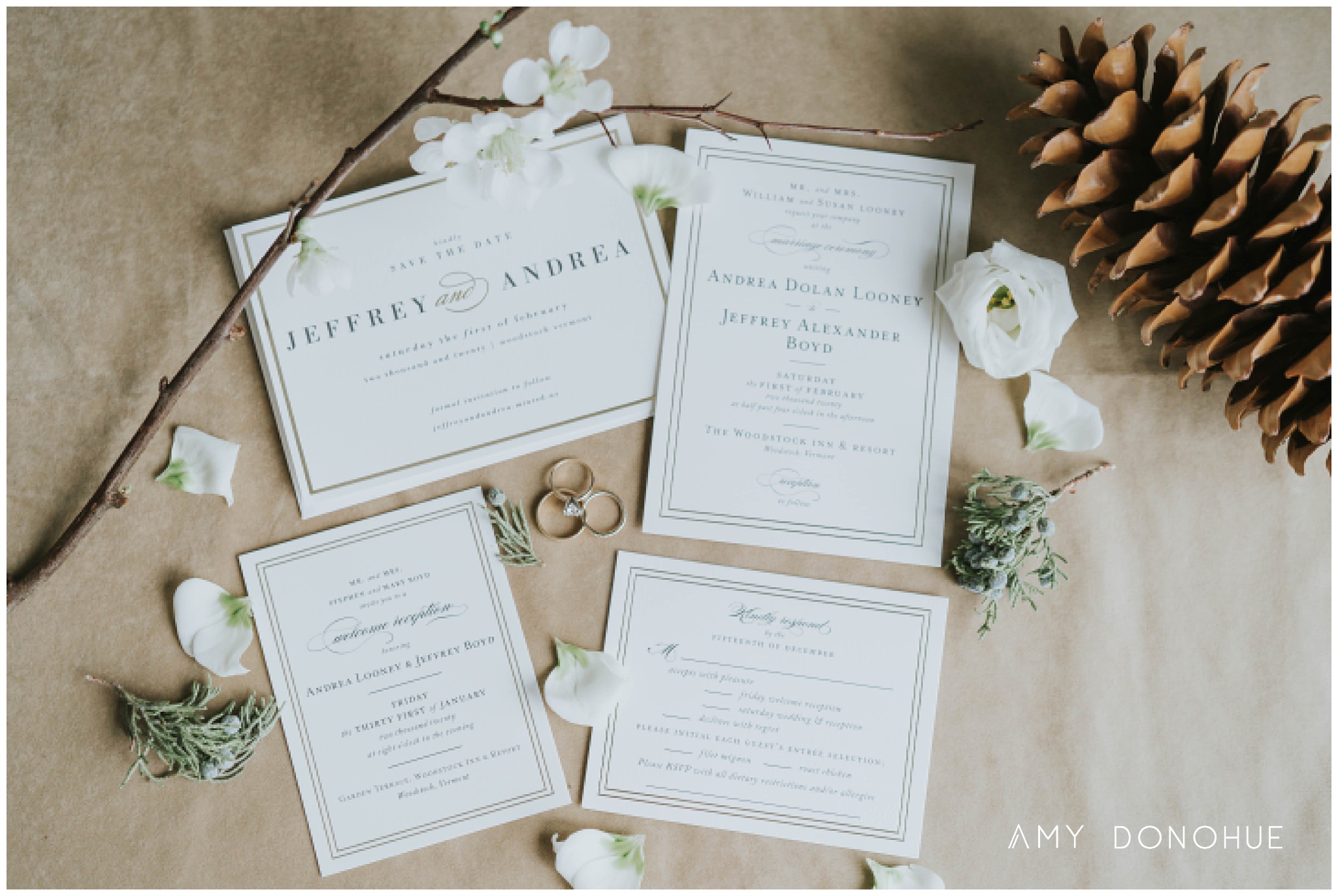 Minted Wedding Invitations | Vermont Wedding Photographer | © Amy Donohue Photography